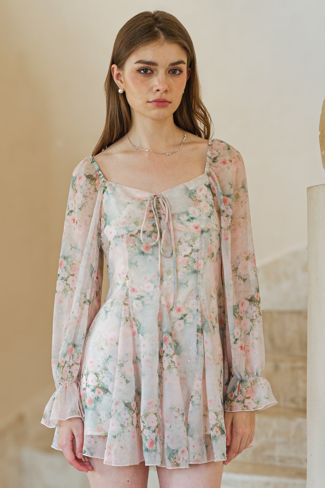 RP2582 - Garden Party Floral Dress with Shimmer (2S-2M-2L)