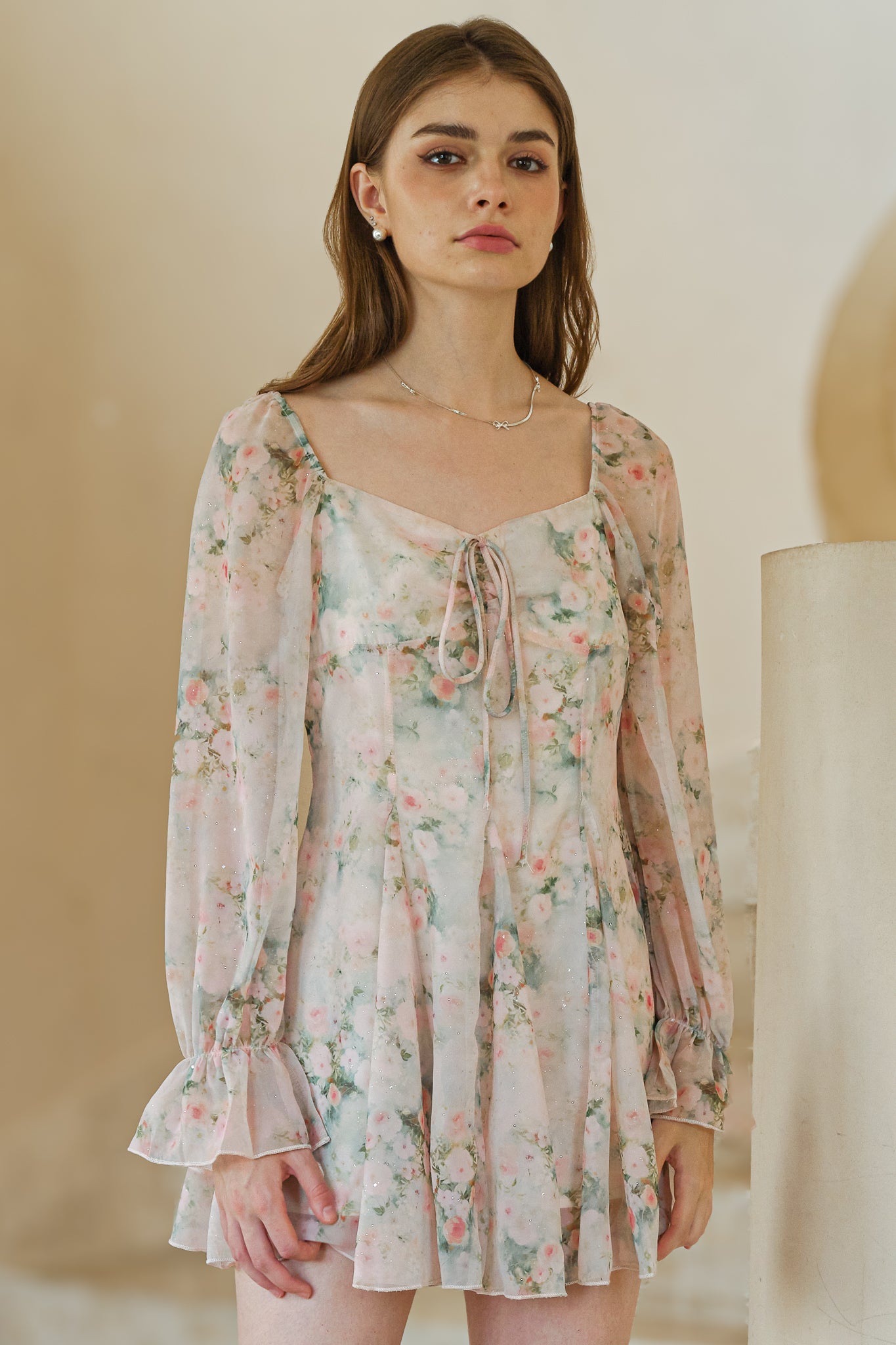 RP2582 - Garden Party Floral Dress with Shimmer (2S-2M-2L)