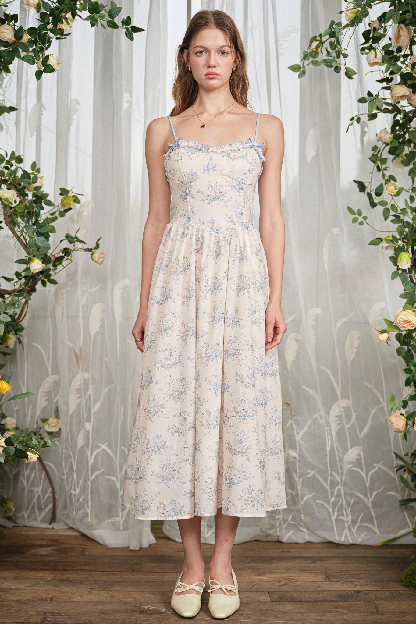 RP2861 - Sweet Serenity Floral Midi Dress (2S-2M-2L)