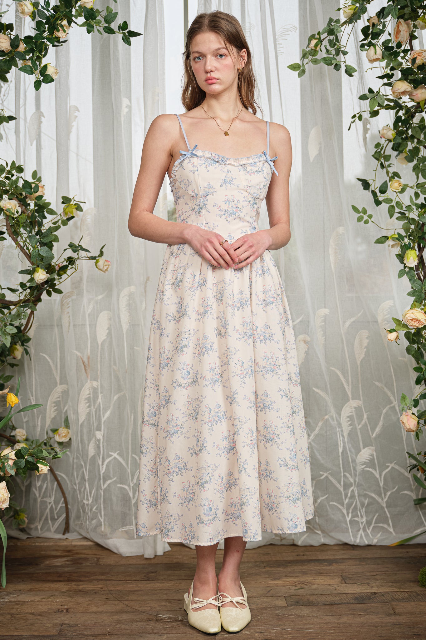 RP2861 - Sweet Serenity Floral Midi Dress (2S-2M-2L)