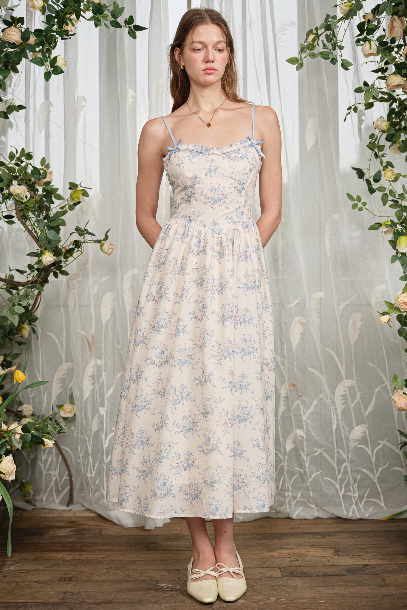 RP2861 - Sweet Serenity Floral Midi Dress (2S-2M-2L)