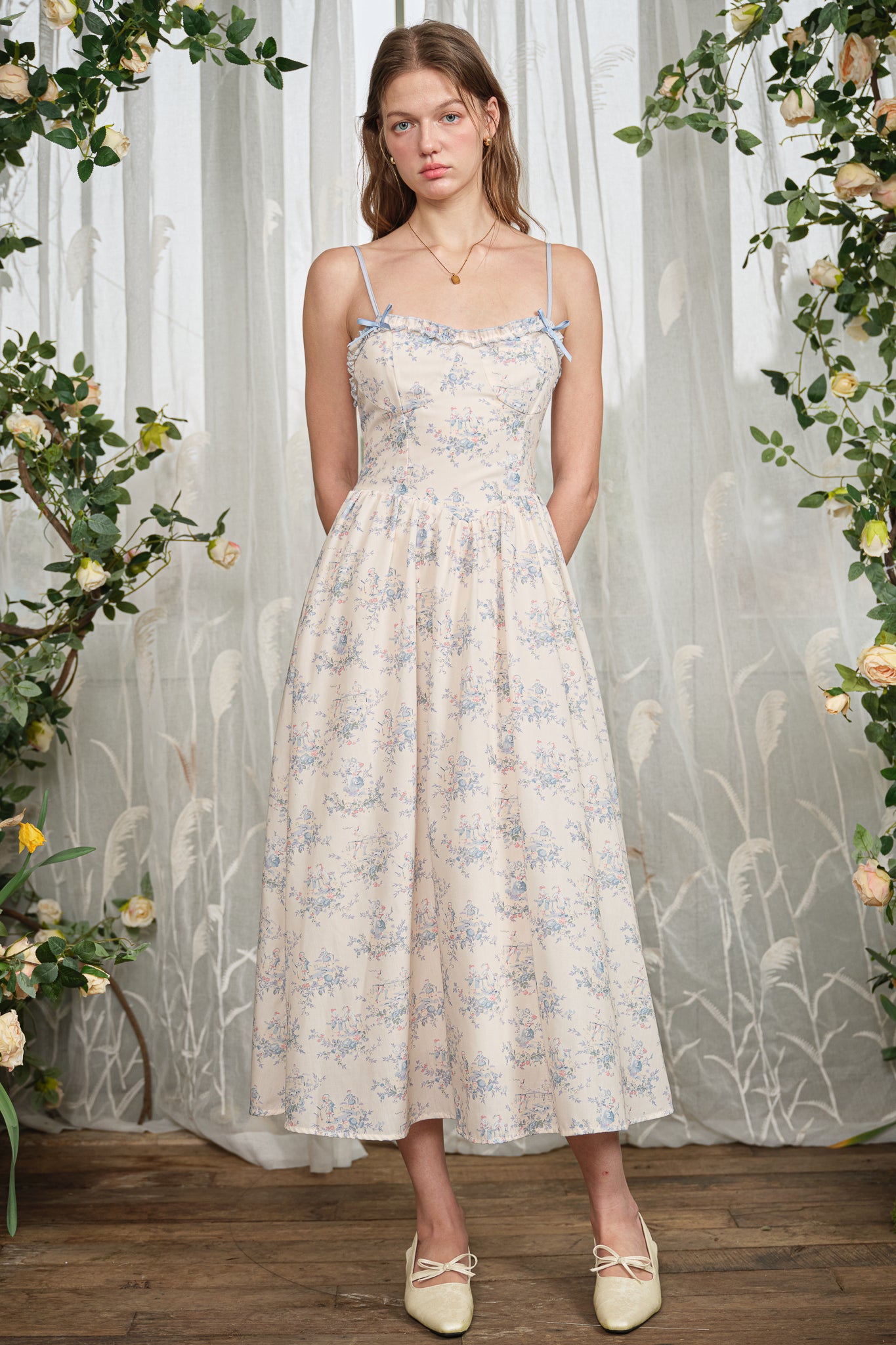 RP2861 - Sweet Serenity Floral Midi Dress (2S-2M-2L)