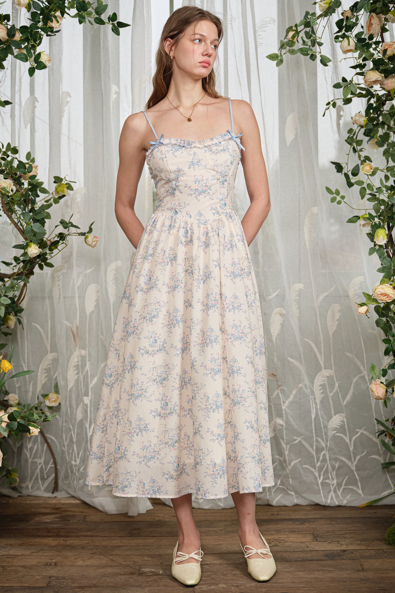RP2861 - Sweet Serenity Floral Midi Dress (2S-2M-2L)