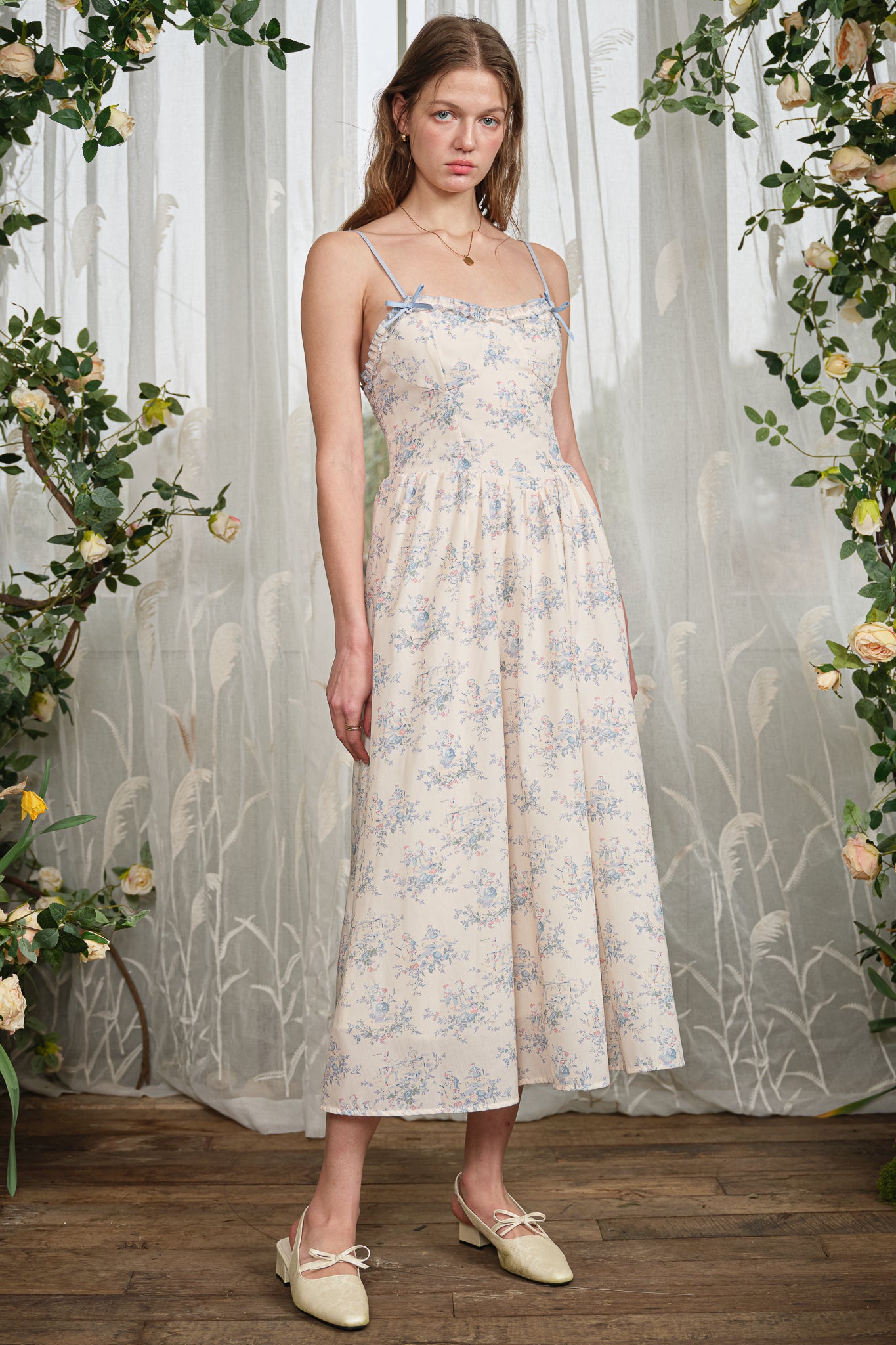 RP2861 - Sweet Serenity Floral Midi Dress (2S-2M-2L)