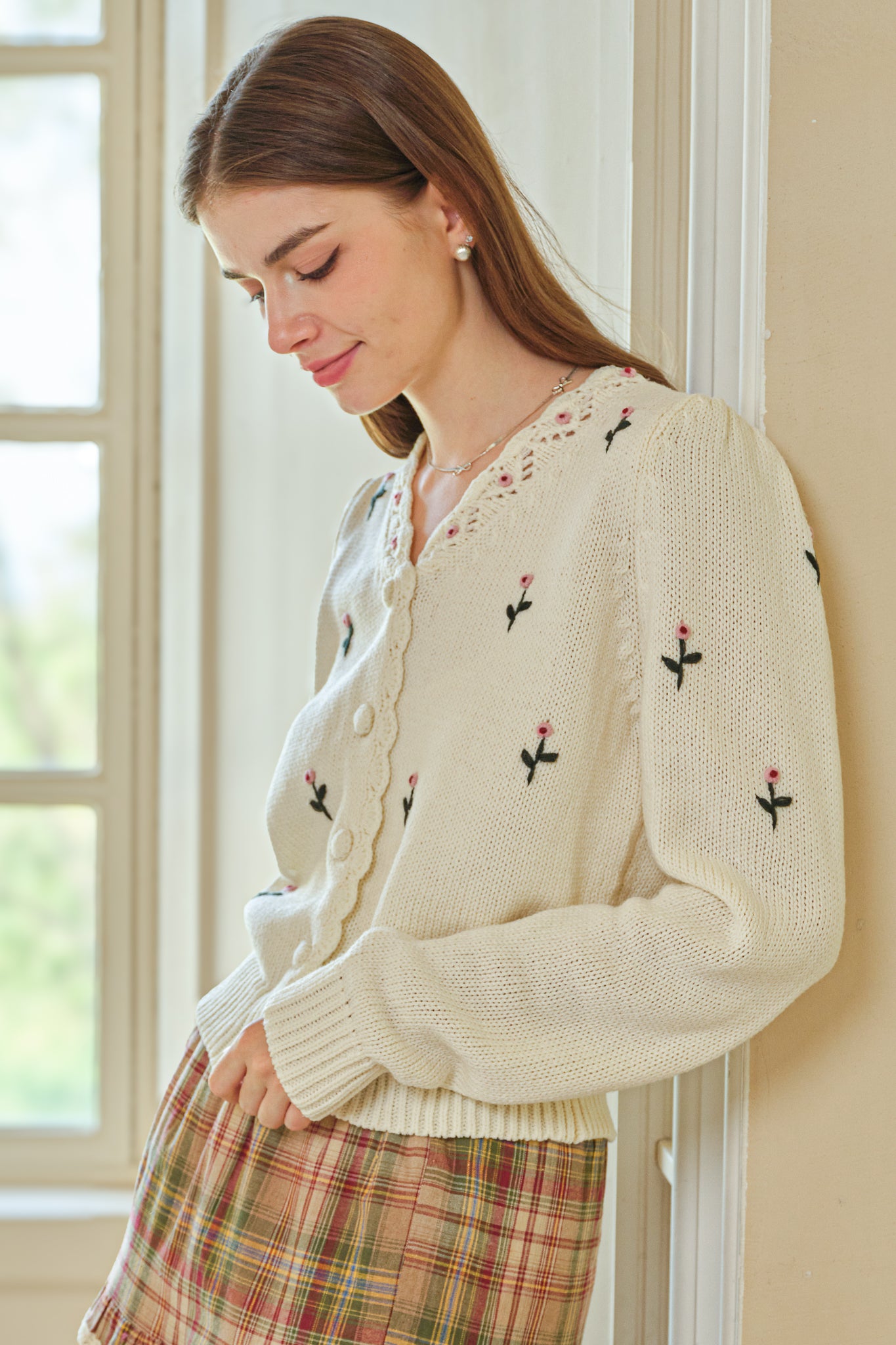 RP2573 - Sweet Blossom Button-Up Cardigan (2S-2M-2L)