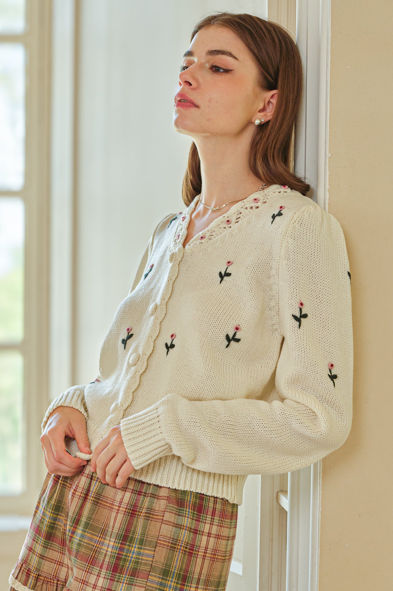 RP2573 - Sweet Blossom Button-Up Cardigan (2S-2M-2L)