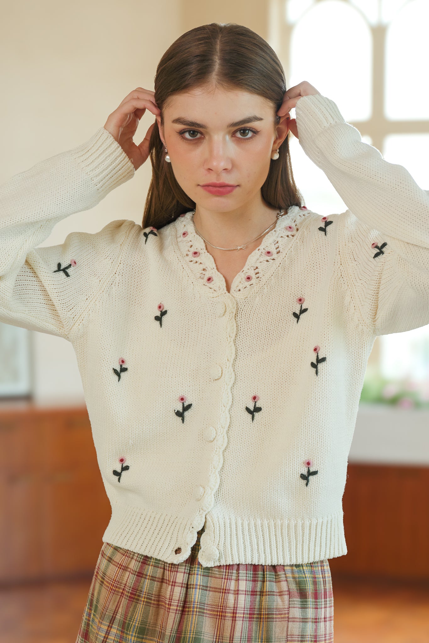 RP2573 - Sweet Blossom Button-Up Cardigan (2S-2M-2L)