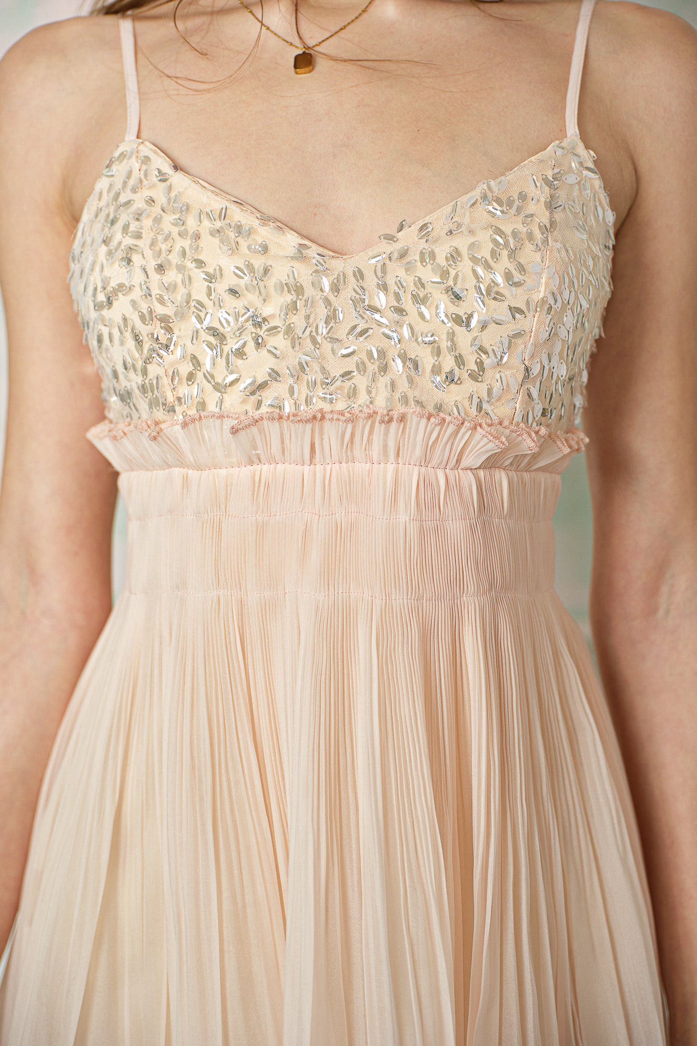 RP2820 - Blush Tulle Sequined Mini Dress (2S-2M-2L)