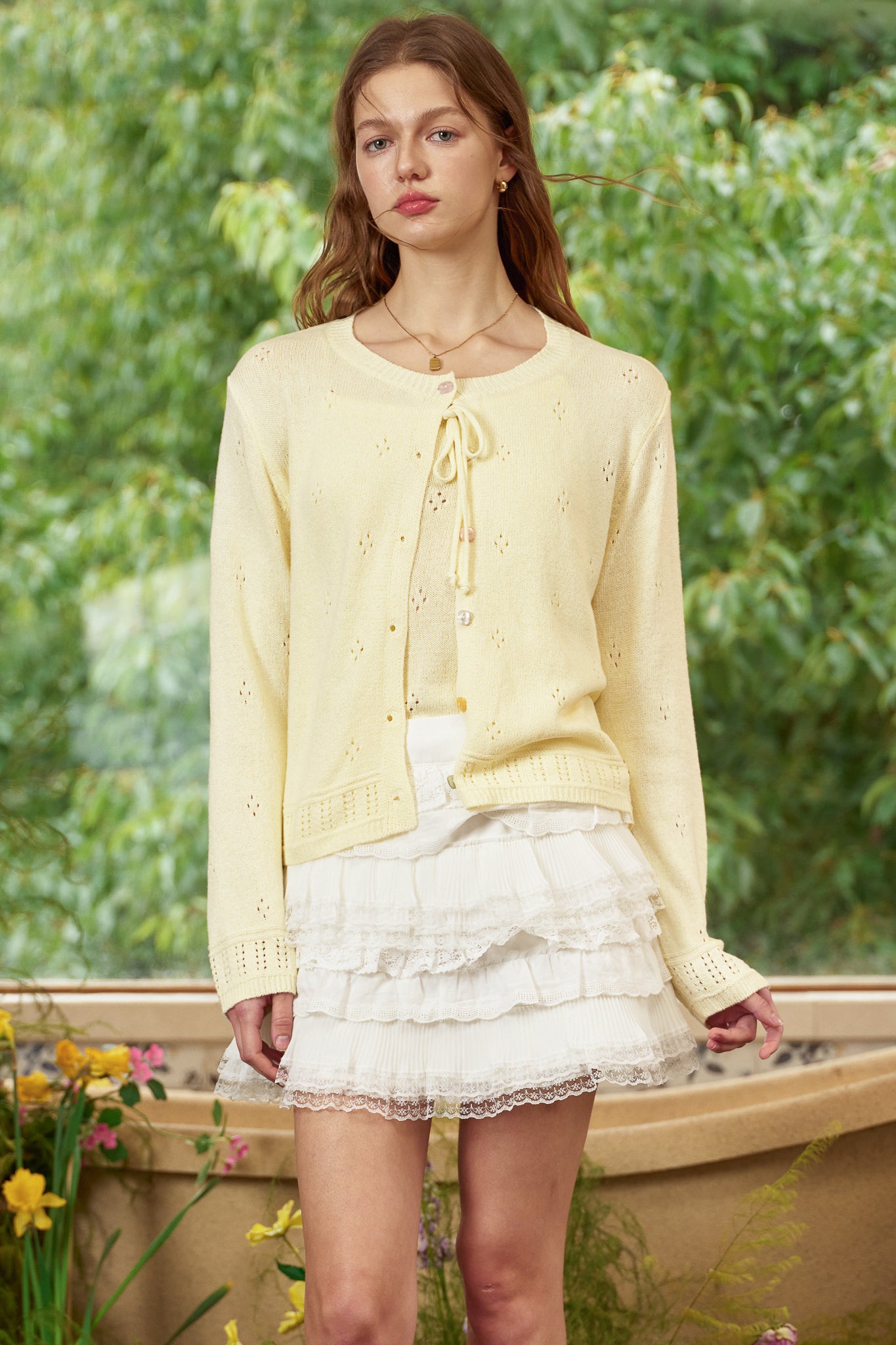 RP2847 - Lemon Drop Eyelet Knit Set (2S-2M-2L)
