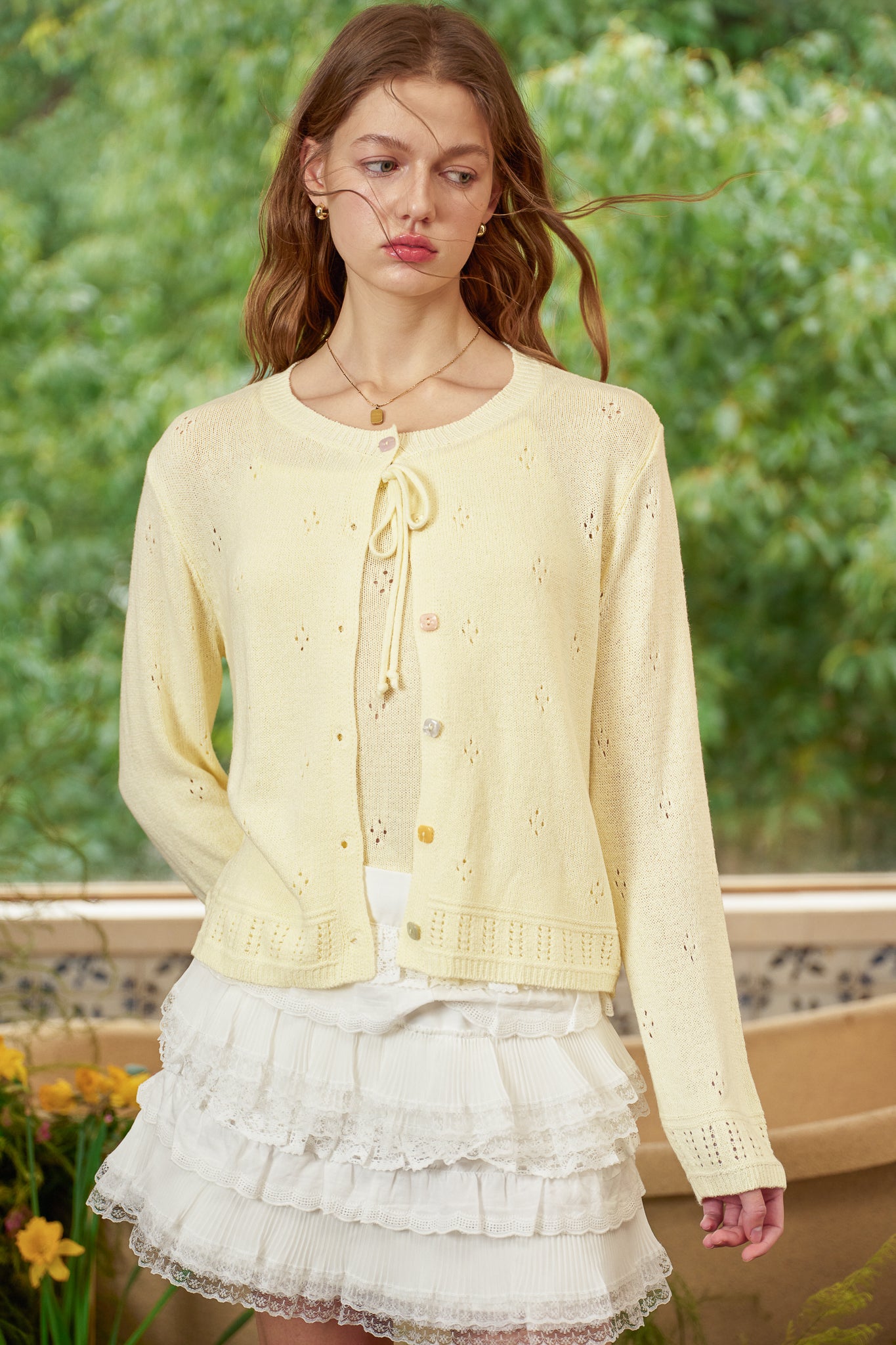 RP2847 - Lemon Drop Eyelet Knit Set (2S-2M-2L)