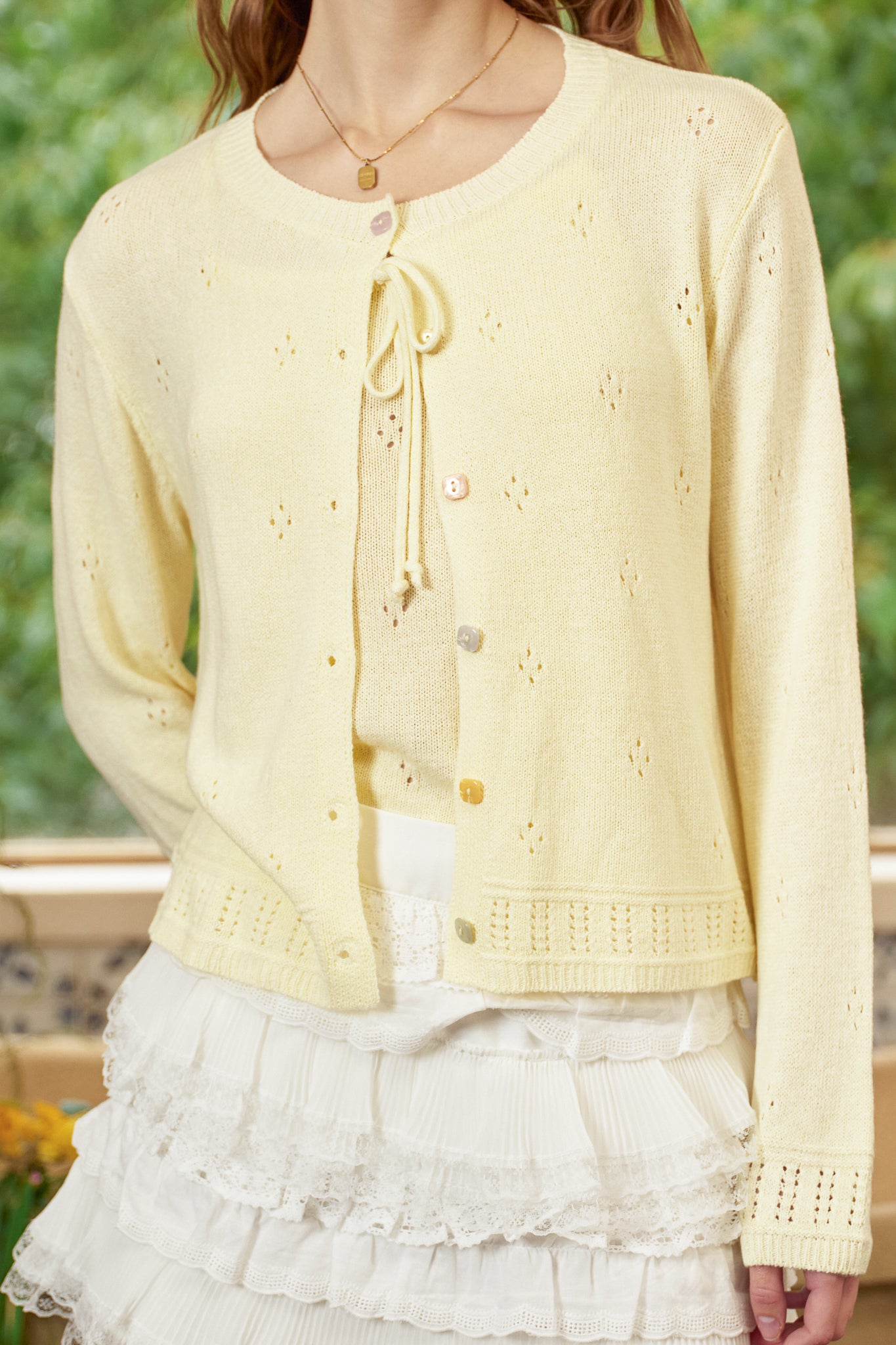 RP2847 - Lemon Drop Eyelet Knit Set (2S-2M-2L)