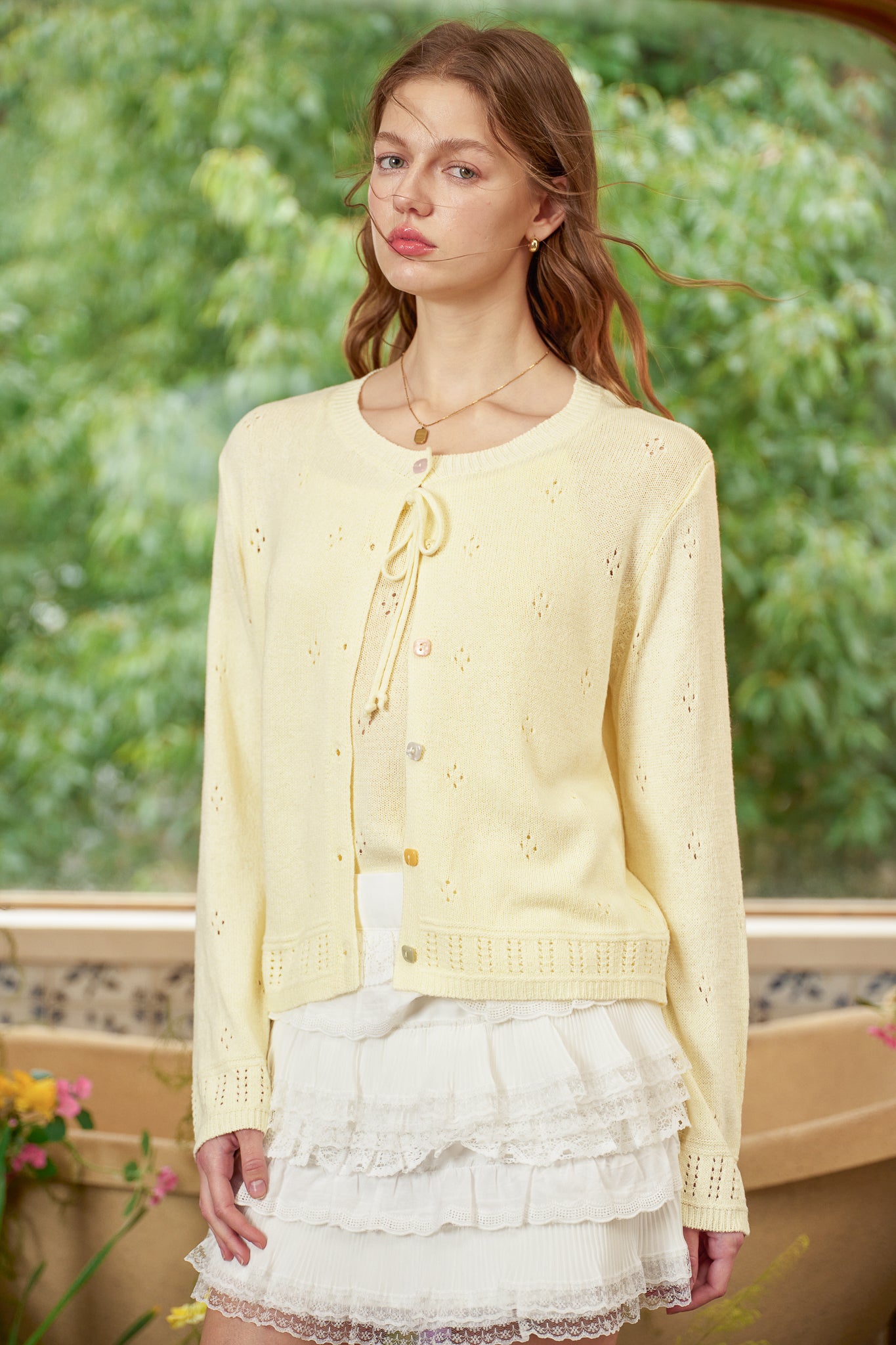 RP2847 - Lemon Drop Eyelet Knit Set (2S-2M-2L)