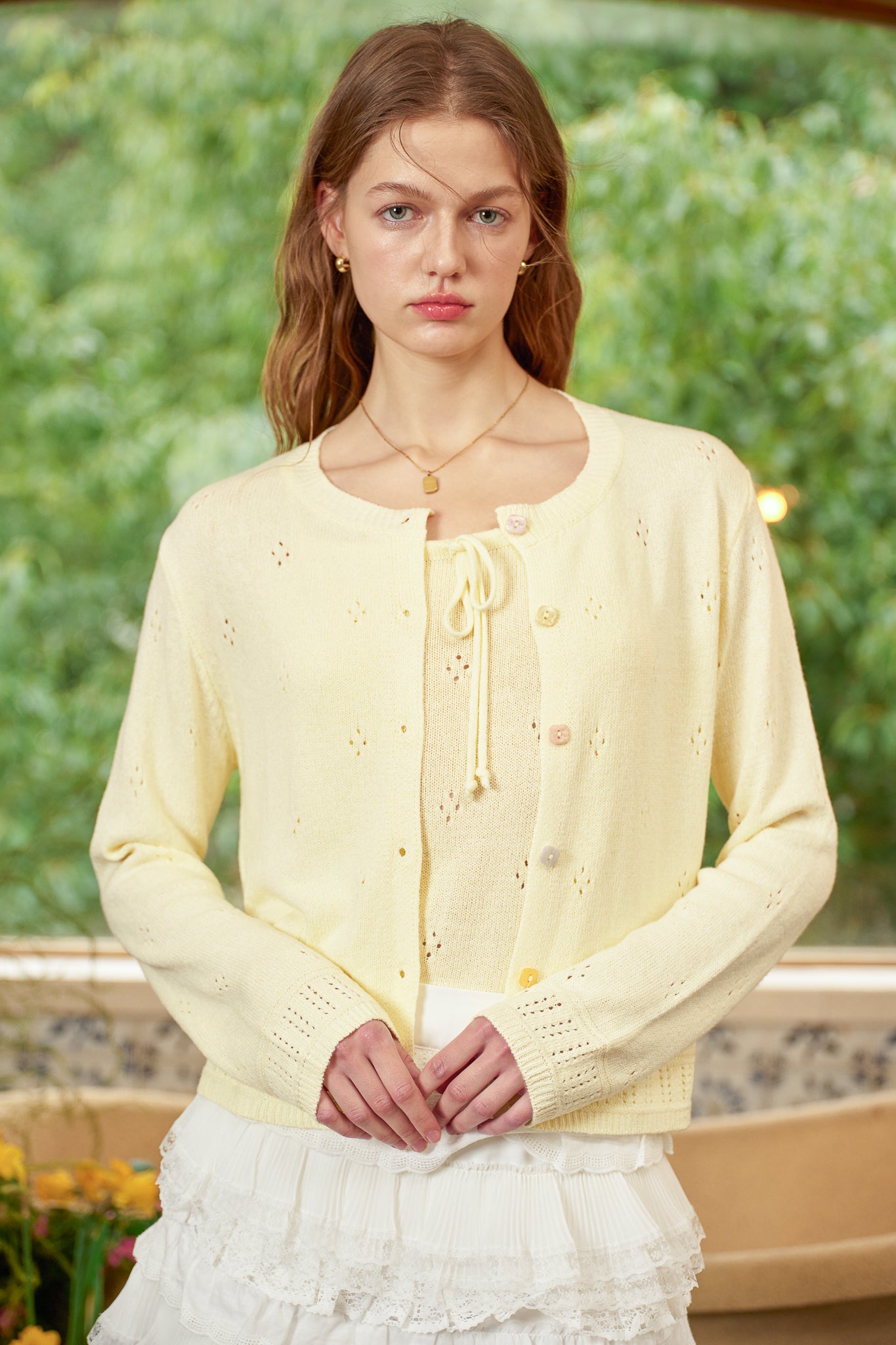 RP2847 - Lemon Drop Eyelet Knit Set (2S-2M-2L)