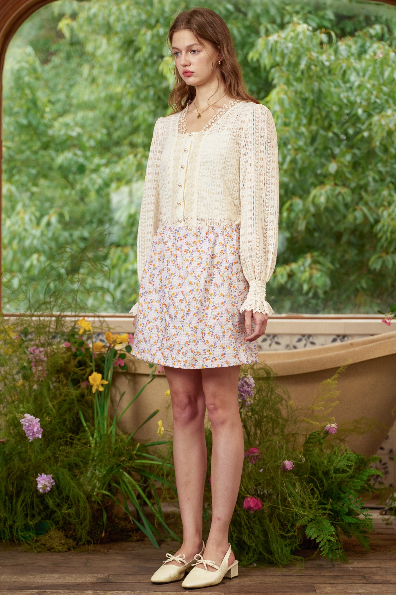 RP2846 - Gingham Bloom Mini Skirt (2S-2M-2L)