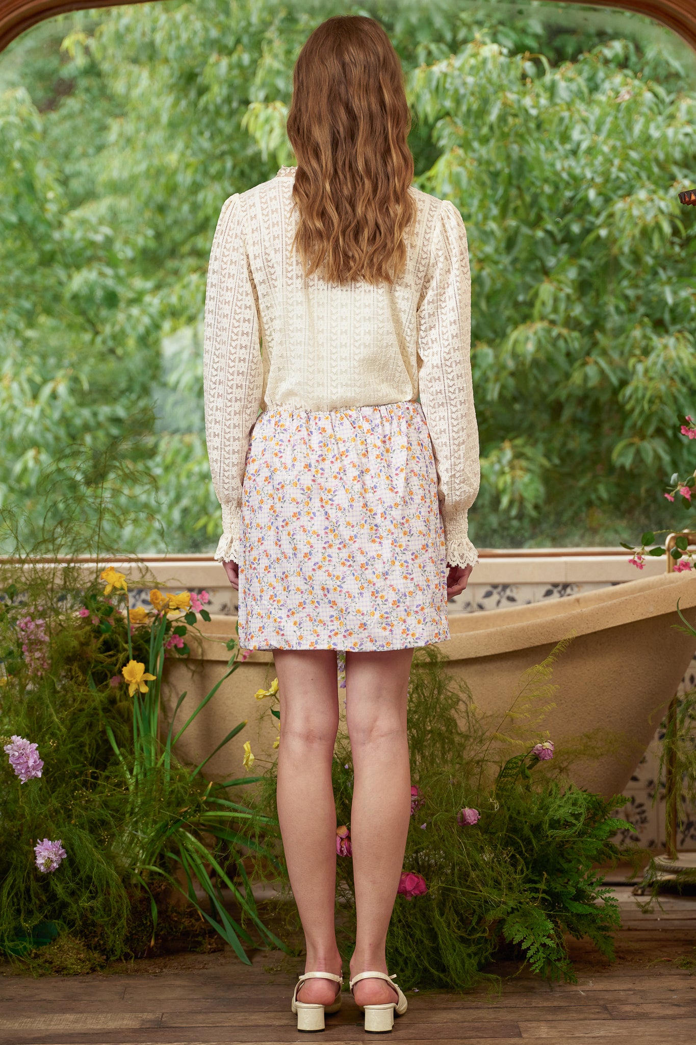 RP2846 - Gingham Bloom Mini Skirt (2S-2M-2L)