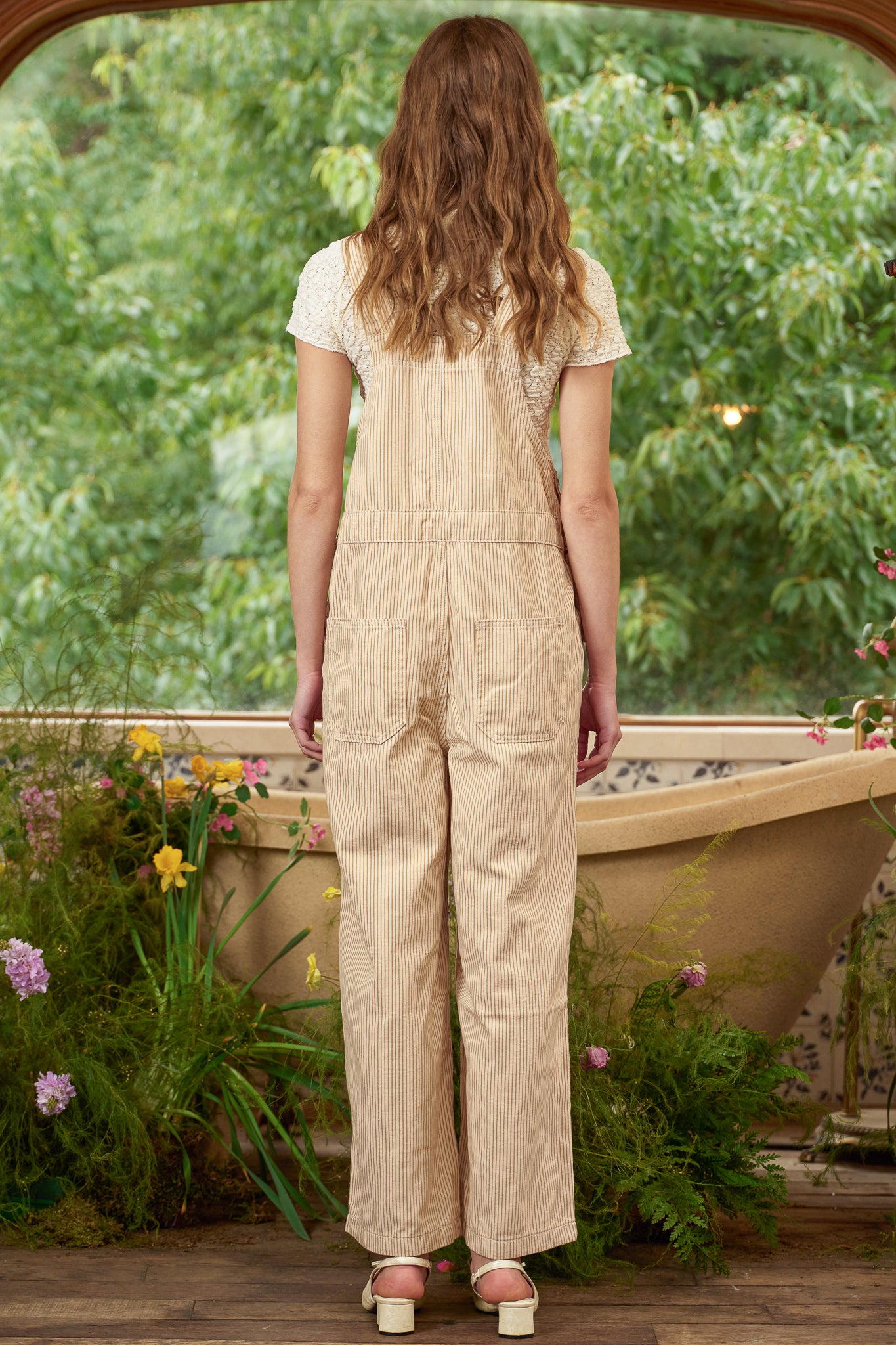 RP2883 - Beige Pinstripes Overalls (2S-2M-2L)