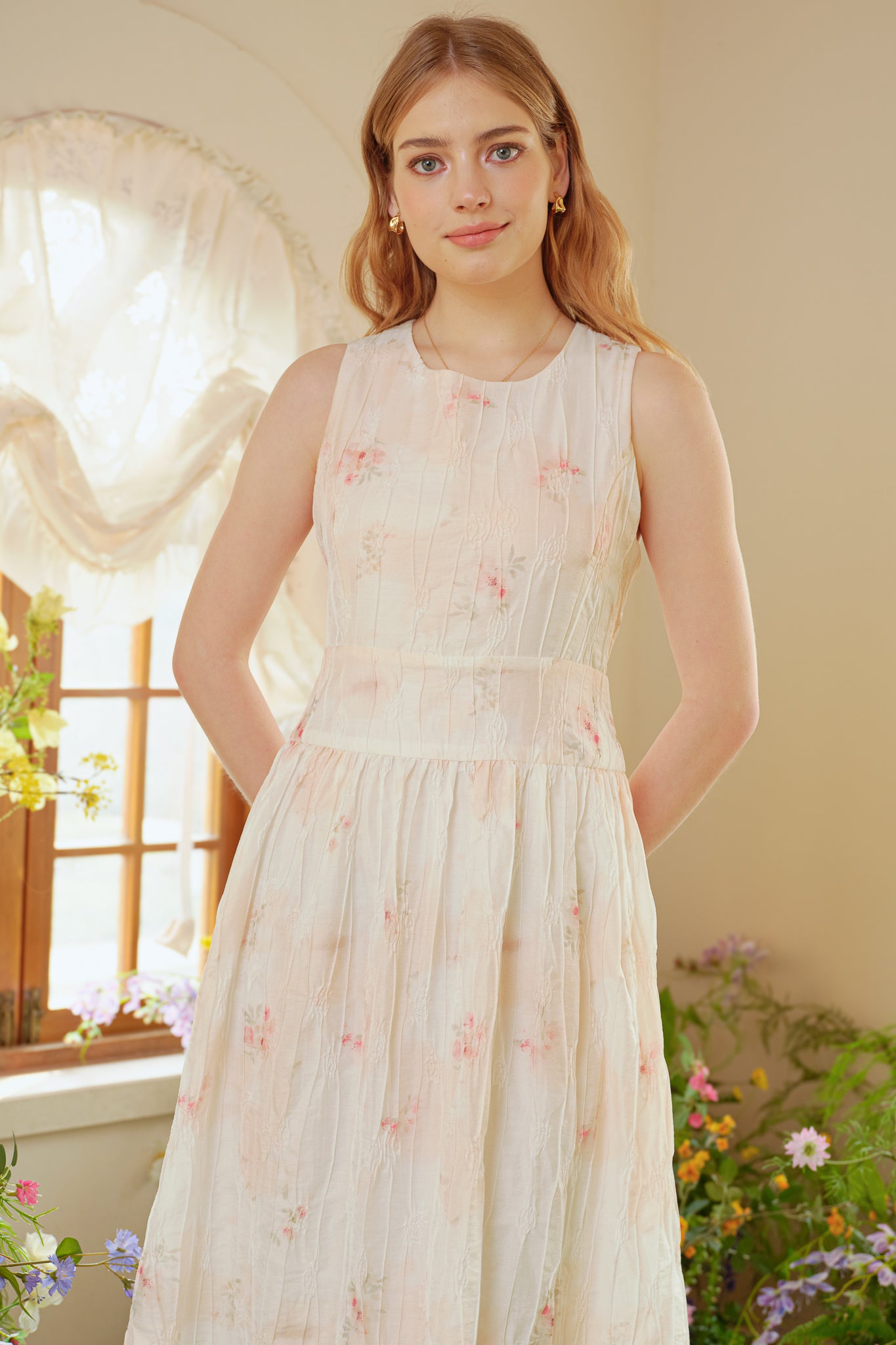 RP2443 - Graceful Garden Bow-Tie Dress (2S-2M-2L)