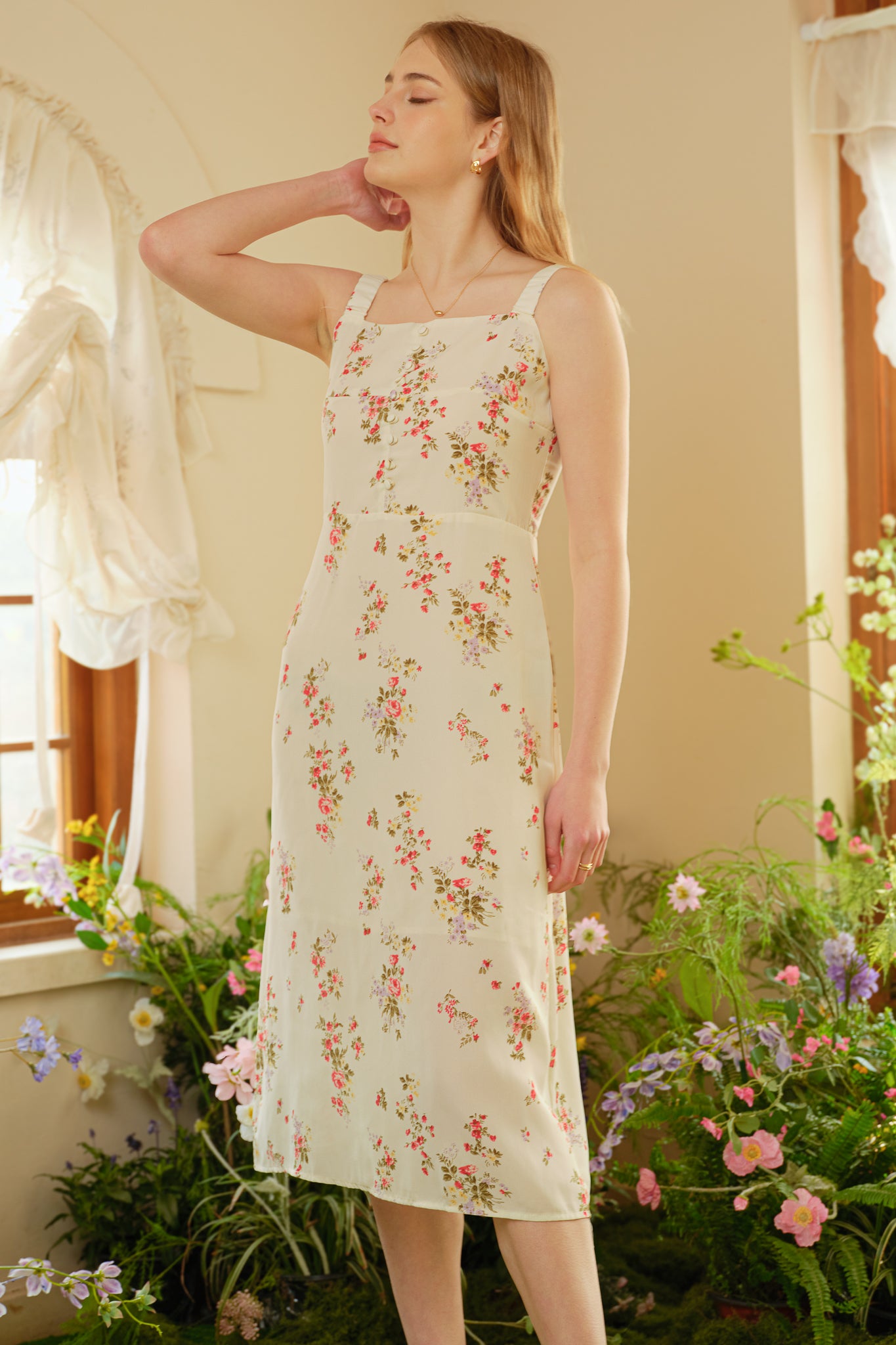 RP2350 - Blooming Charm Midi Dress (2S-2M-2L)