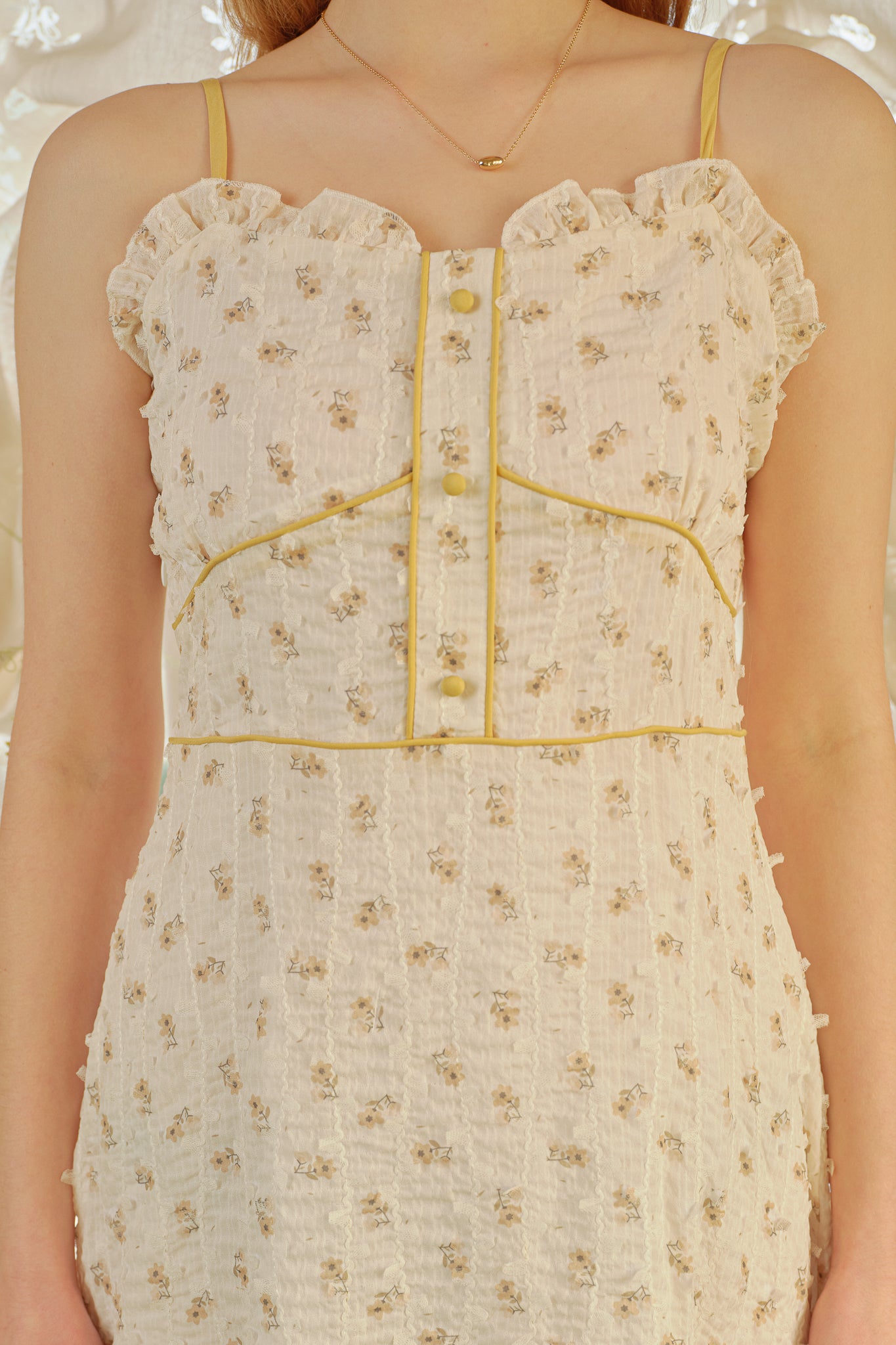 RP2330 - Yellow Floral Midi Dress (2S-2M-2L)
