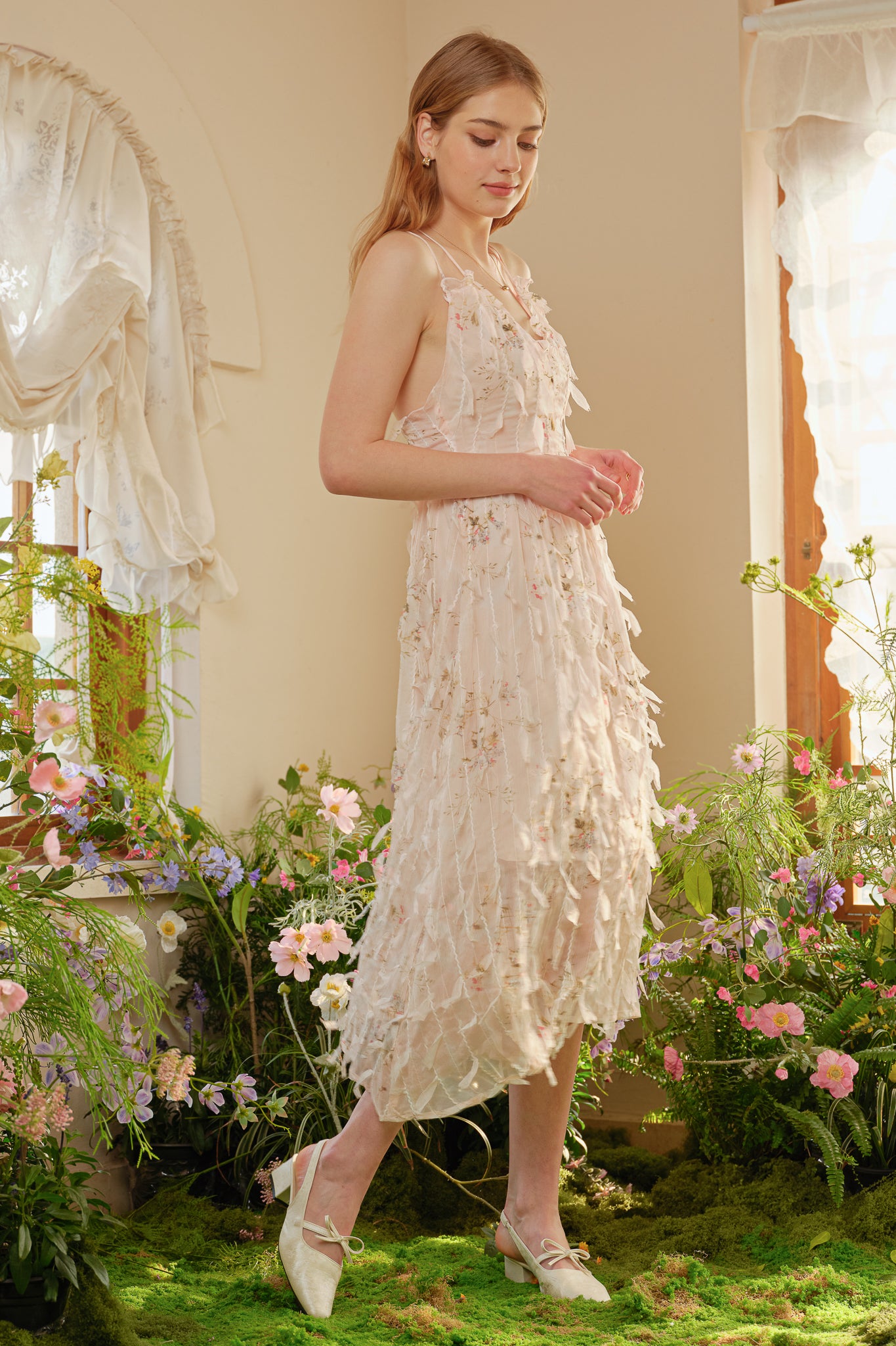 RP2347 - Whimsical Blush Tulle Midi Dress (2S-2M-2L)