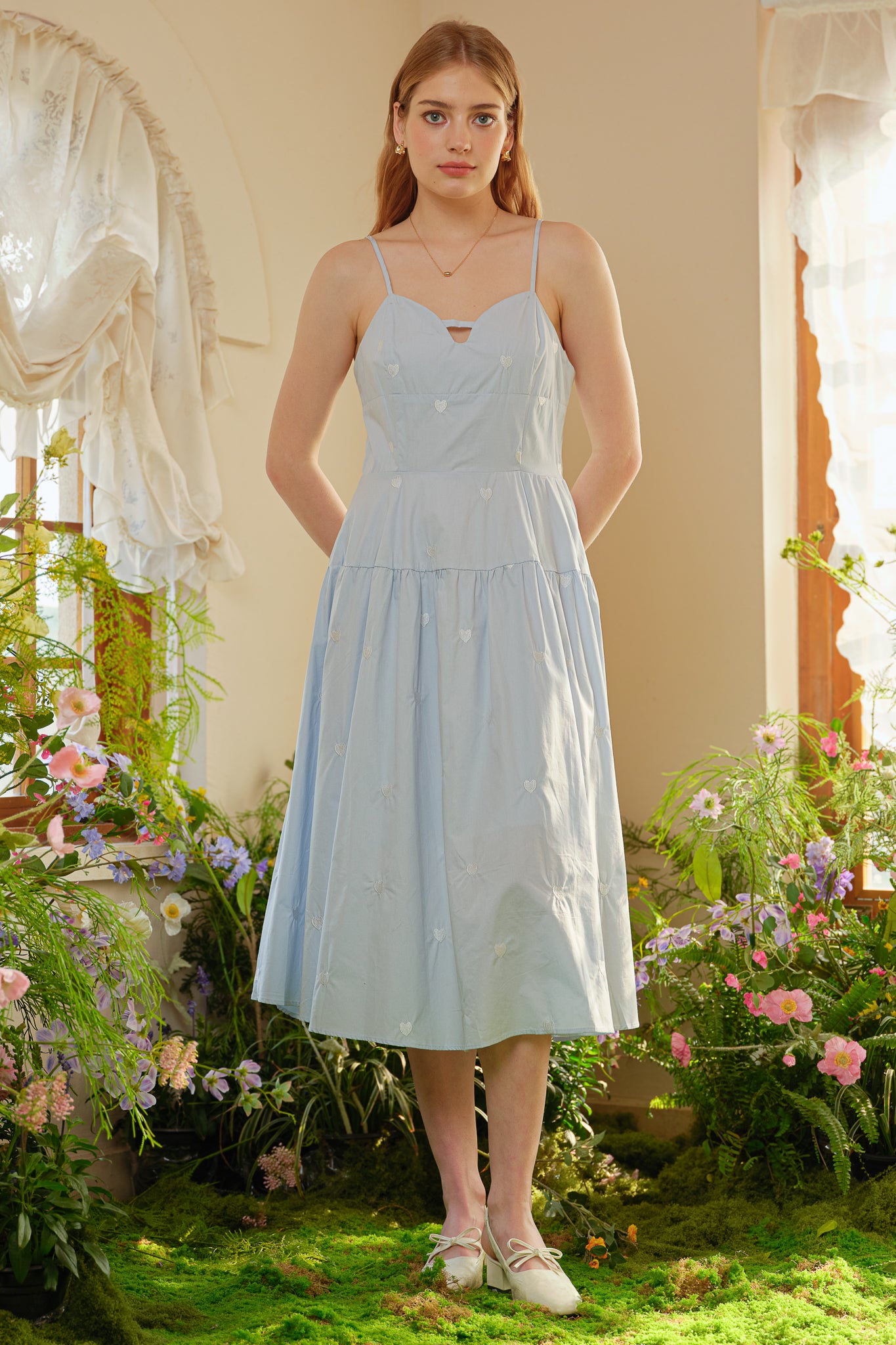 RP2274 - Cotton Whimsical Hearts Midi Sundress (2S-2M-2L)