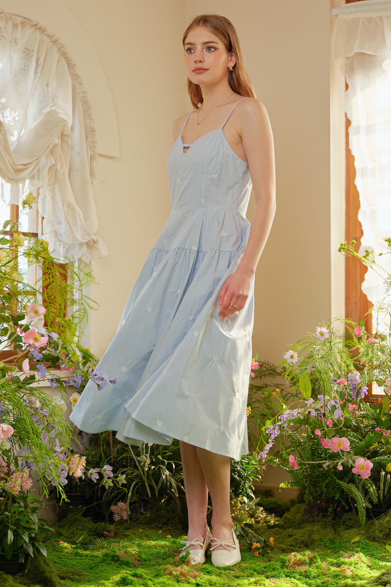 RP2274 - Cotton Whimsical Hearts Midi Sundress (2S-2M-2L)