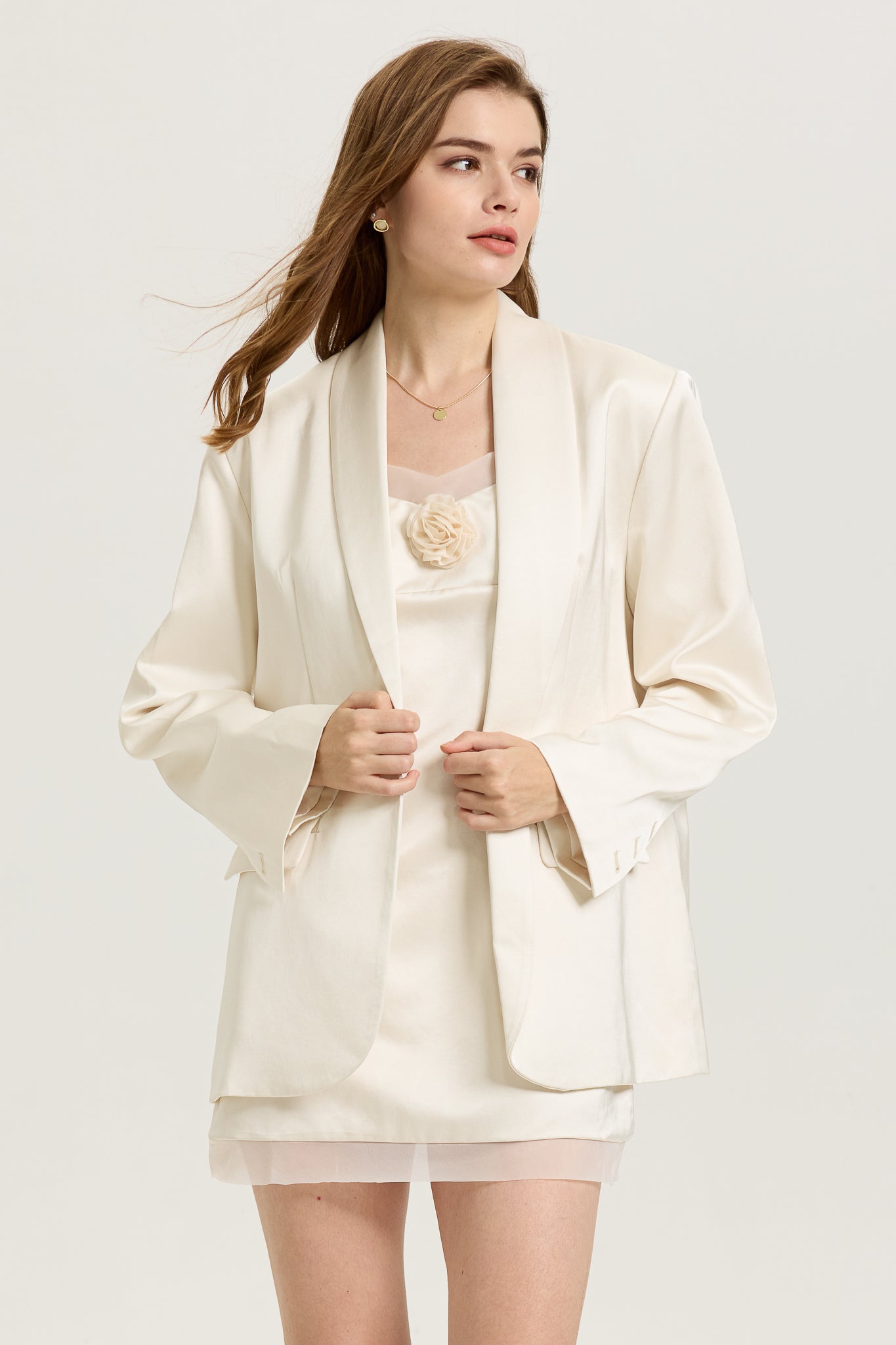 Luxe Cream Oversized Blazer (2S-2M-2L)