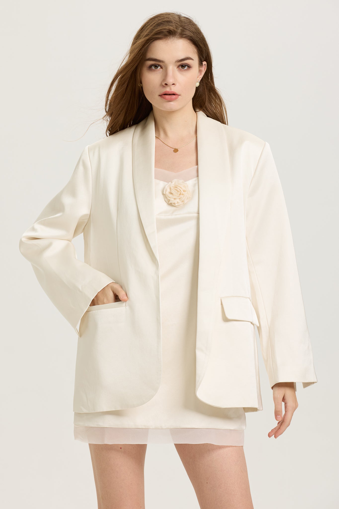 Luxe Cream Oversized Blazer (2S-2M-2L)