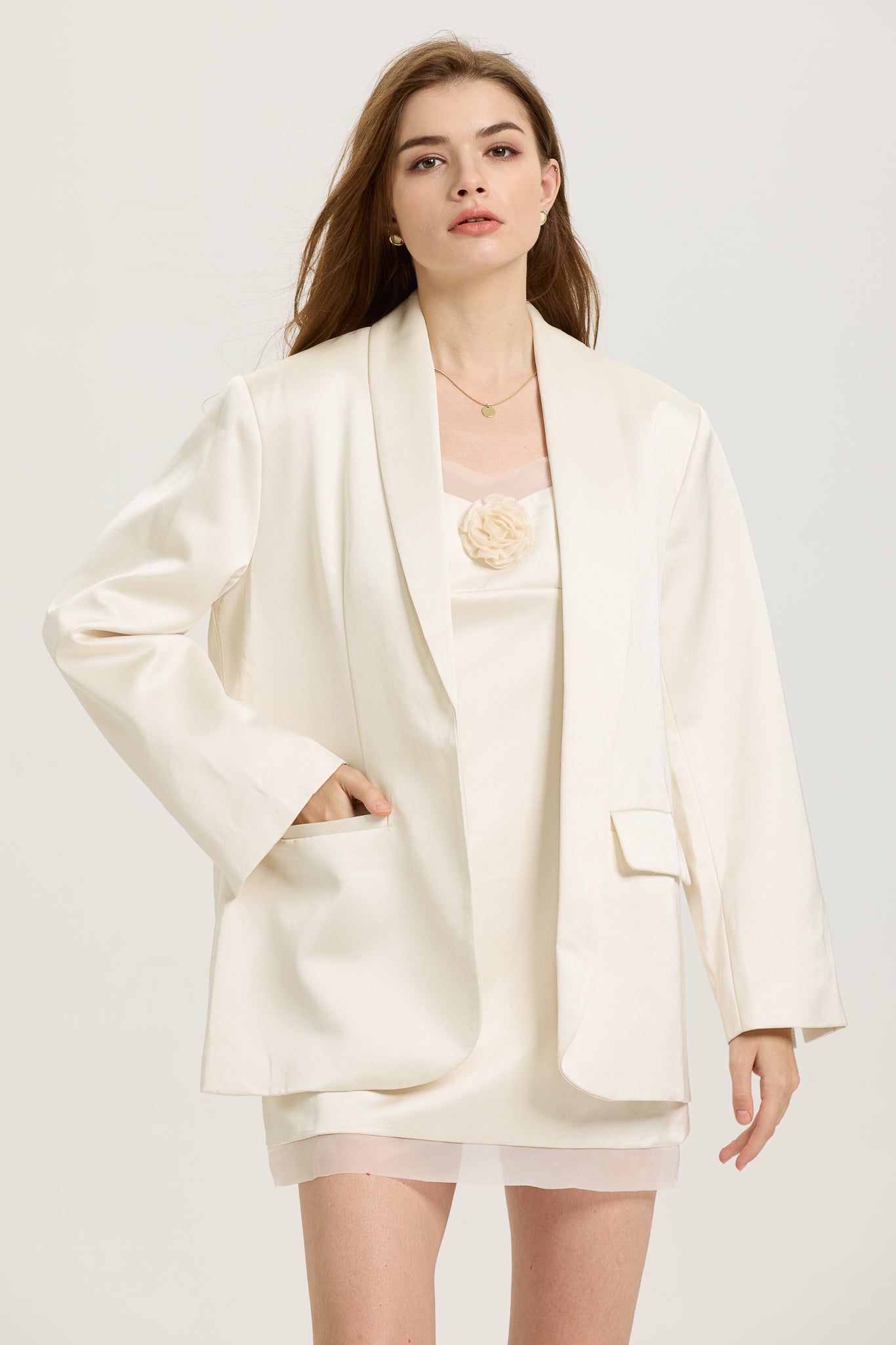 Luxe Cream Oversized Blazer (2S-2M-2L)