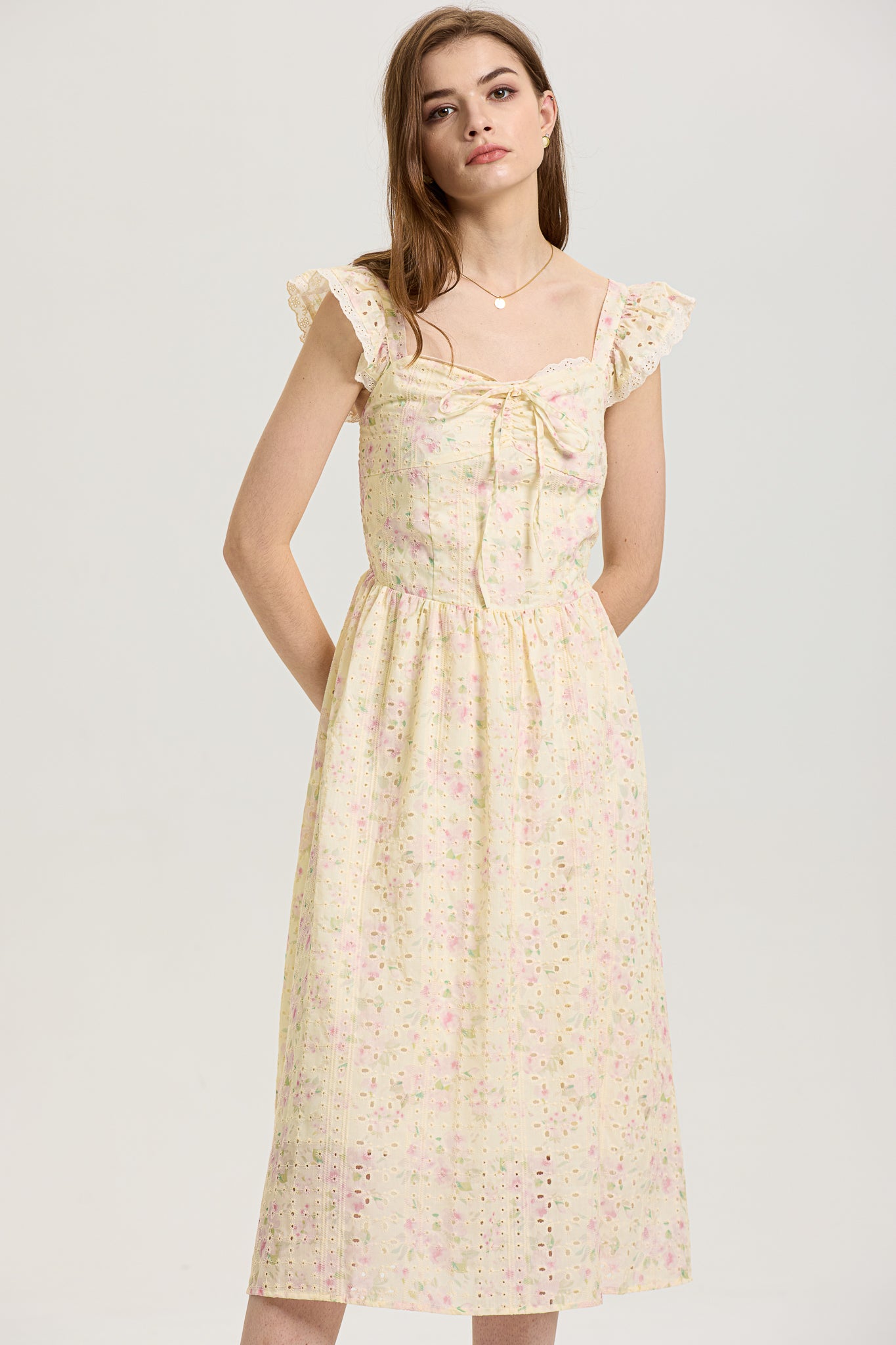 Whimsical Embroidered Lace Sundress (2S-2M-2L)