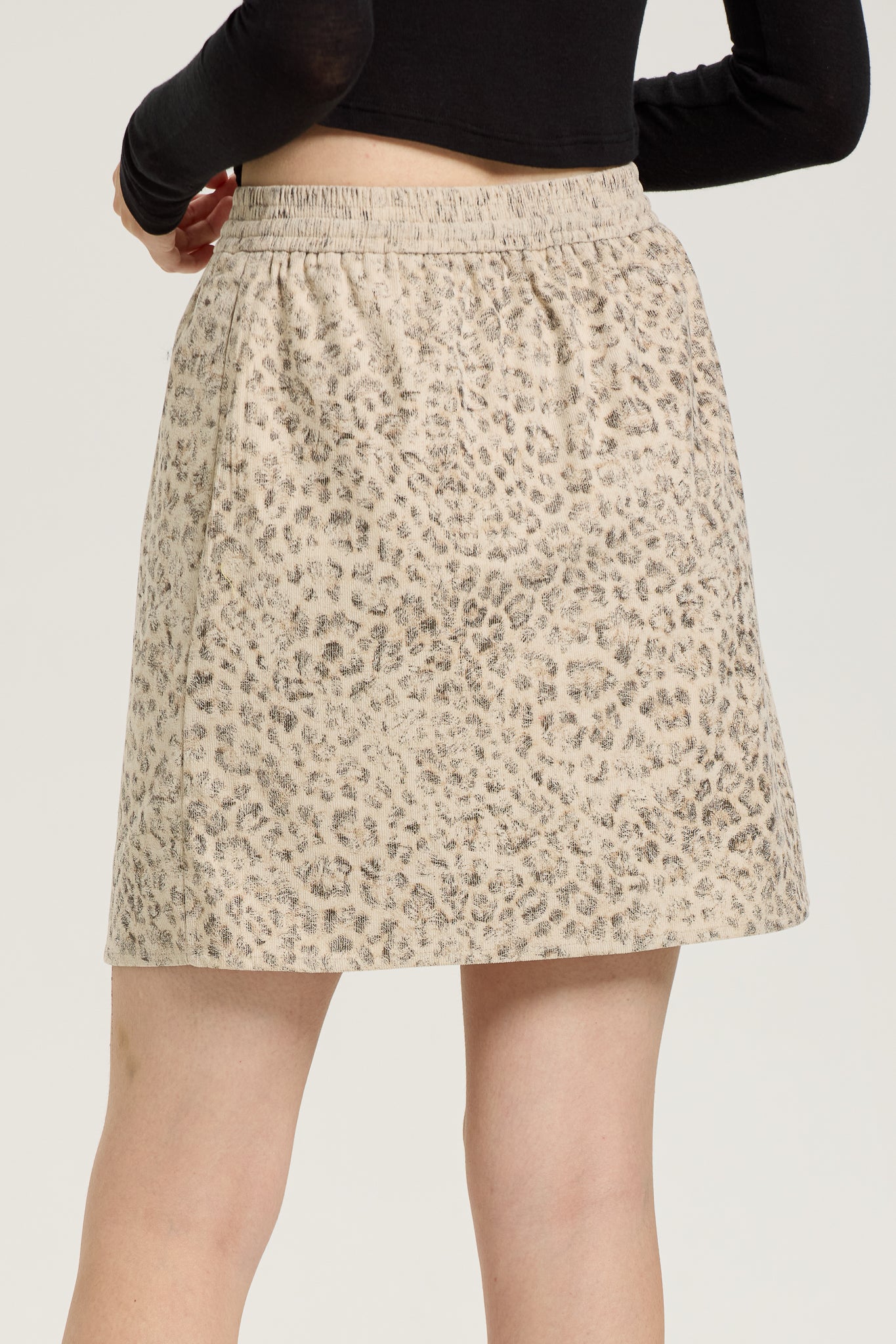 Neutral Tone Leopard Print Skirt (2S-2M-2L)