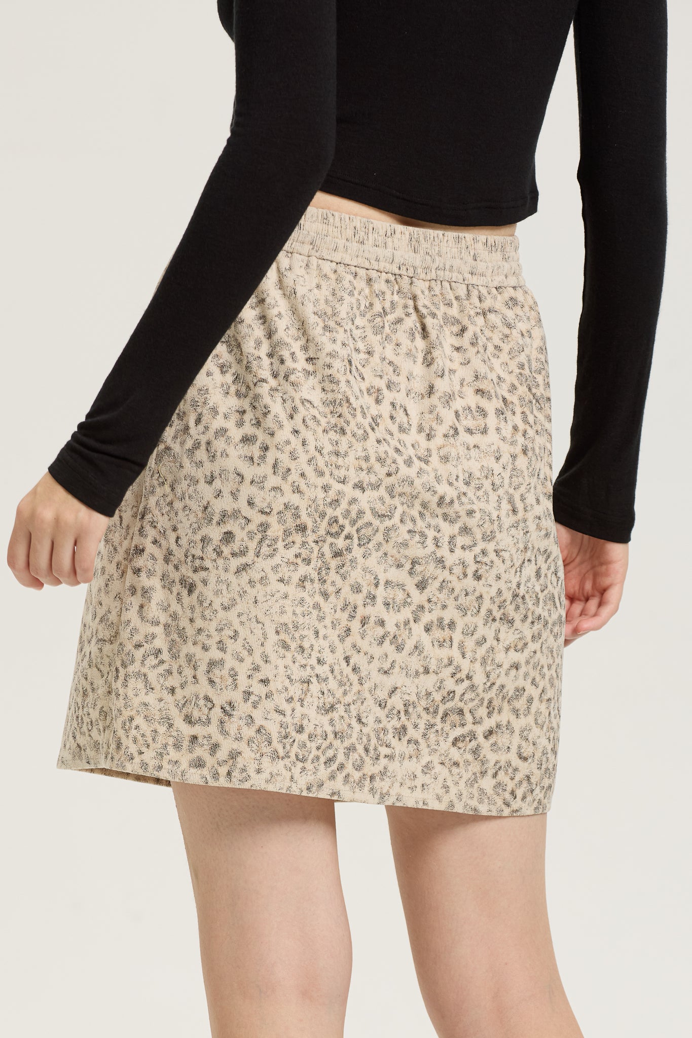 Neutral Tone Leopard Print Skirt (2S-2M-2L)