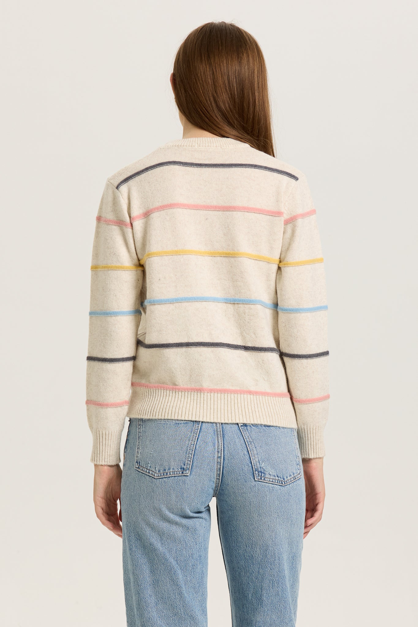 Pastel Striped Crewneck Sweater (2S-2M-2L)