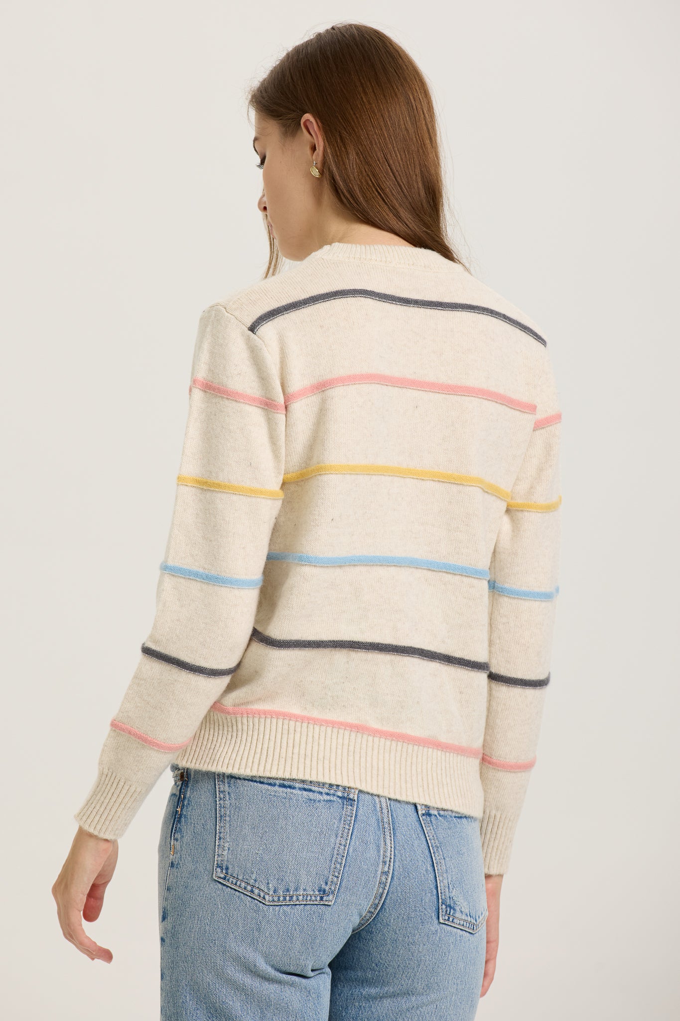 Pastel Striped Crewneck Sweater (2S-2M-2L)