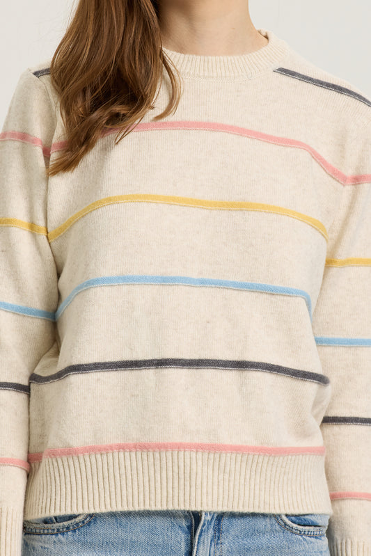 Pastel Striped Crewneck Sweater (2S-2M-2L)