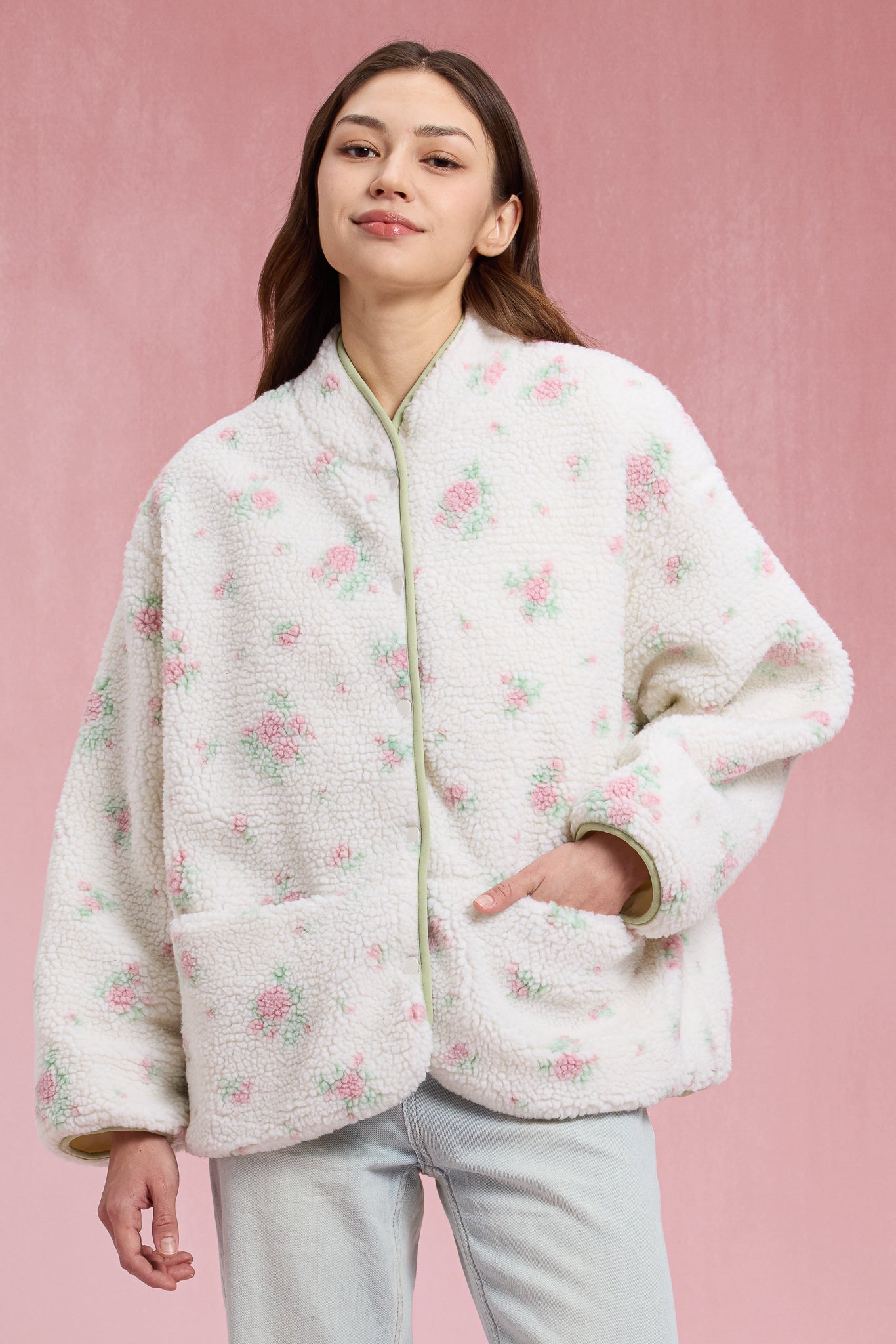 RP2974 - Blossom Fleece Cozy Sherpa Jacket (2S-2M-2L)