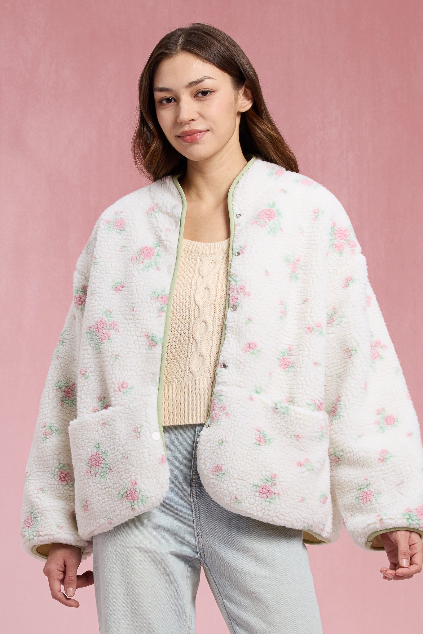 RP2974 - Blossom Fleece Cozy Sherpa Jacket (2S-2M-2L)