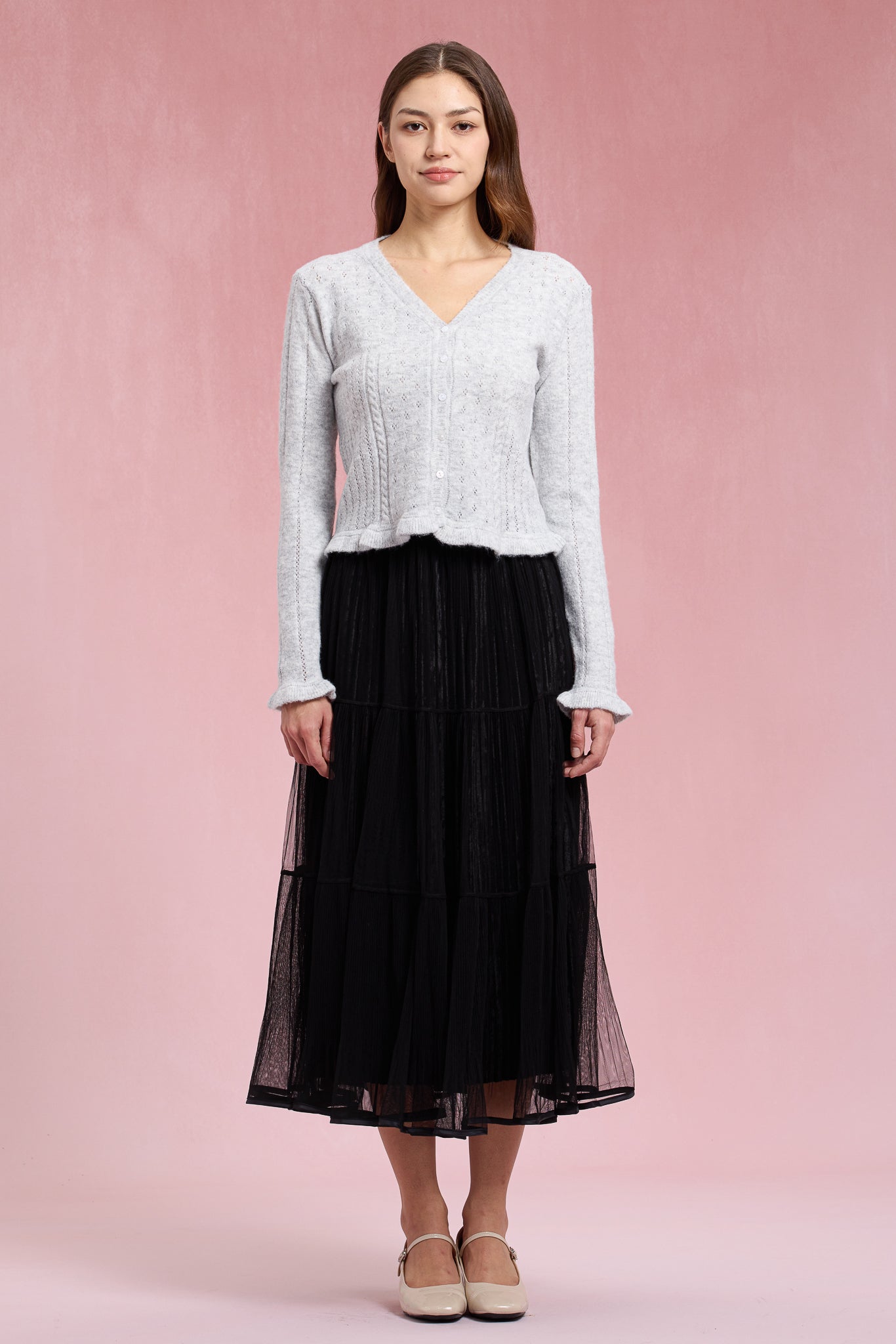 RP2930 - Black Shimmer Velvet-Lined Skirt (2S-2M-2L)