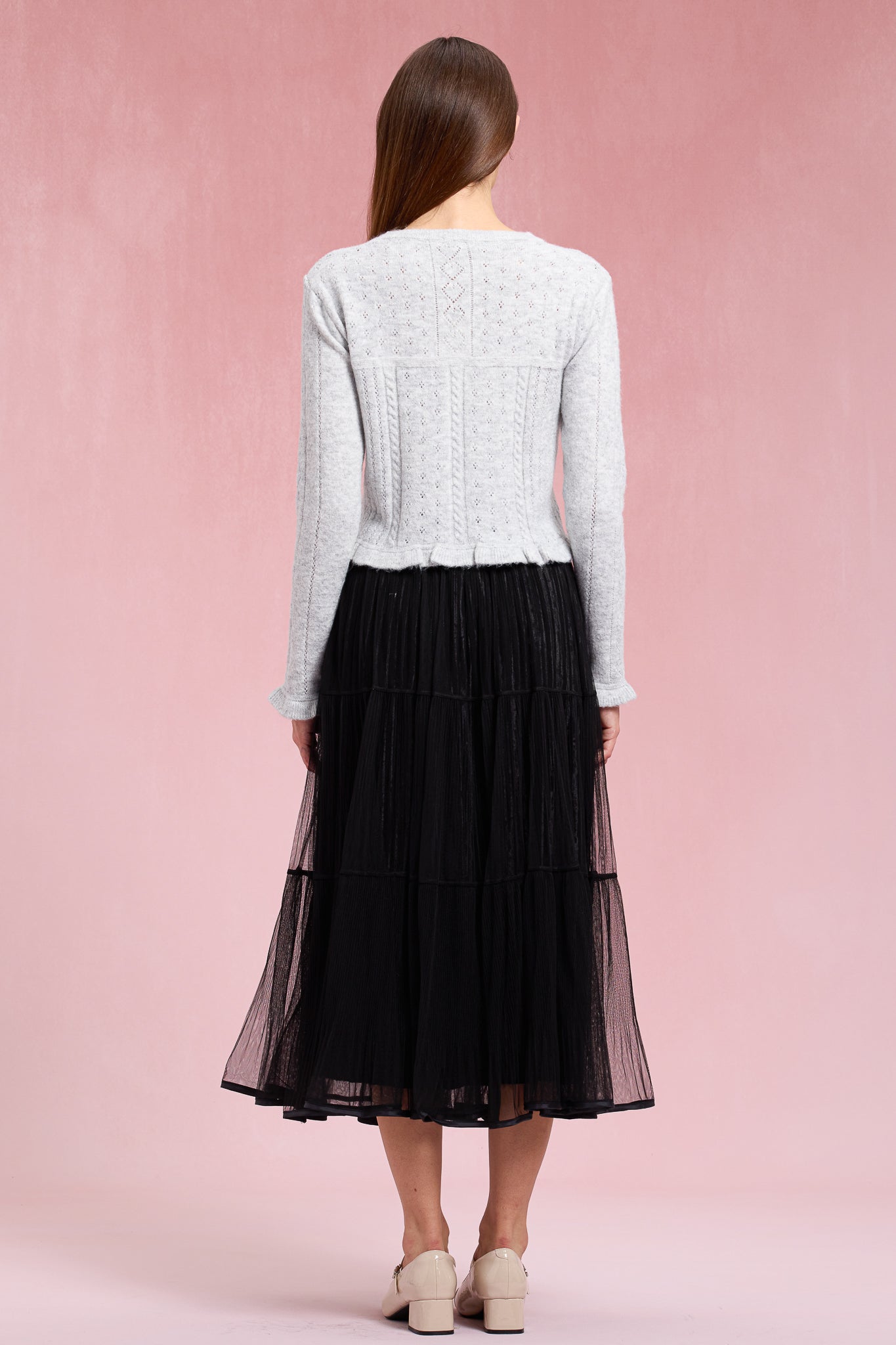 RP2930 - Black Shimmer Velvet-Lined Skirt (2S-2M-2L)