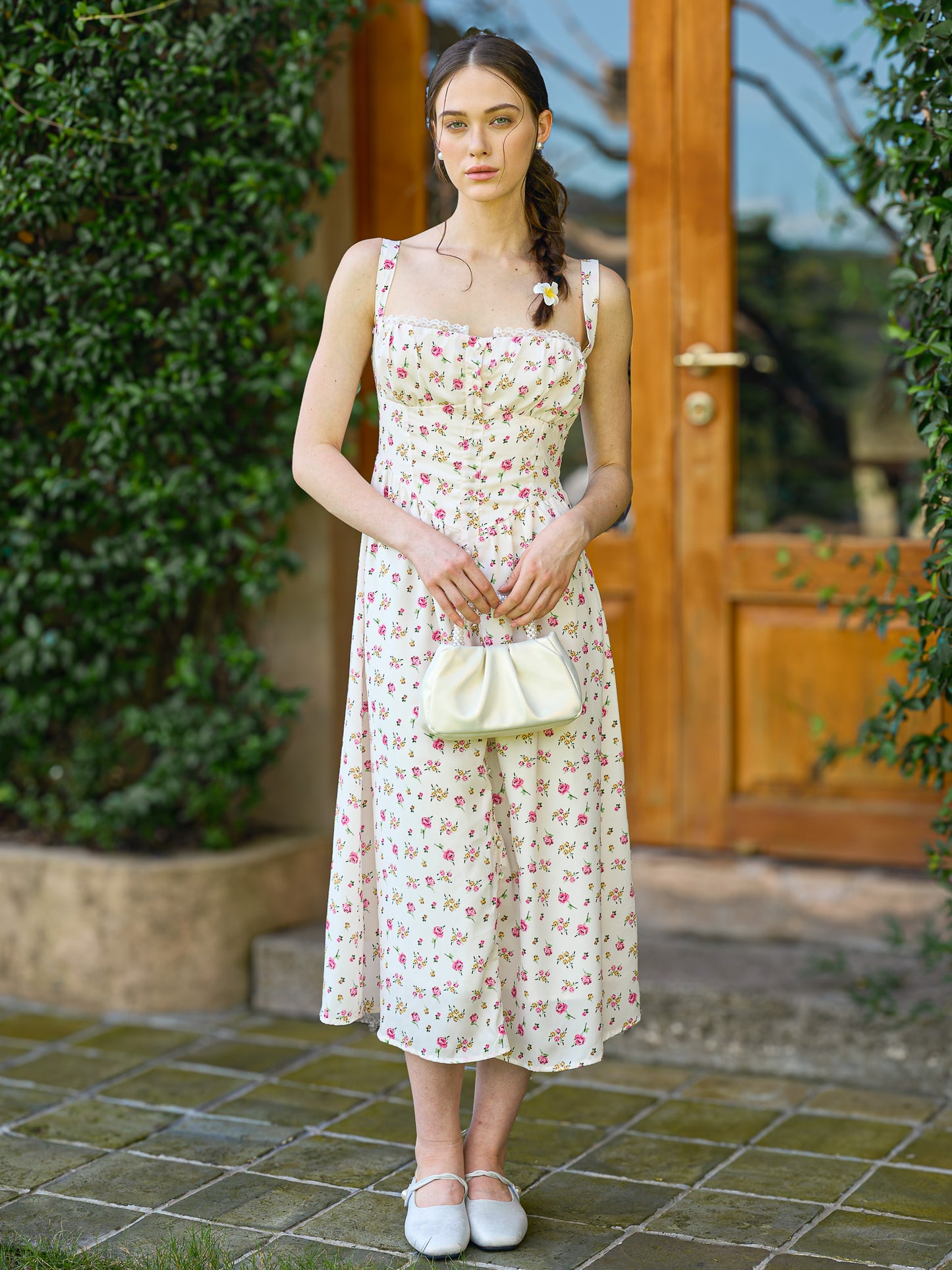 Cottage Charm Floral Midi Sundress (2S-2M-2L)