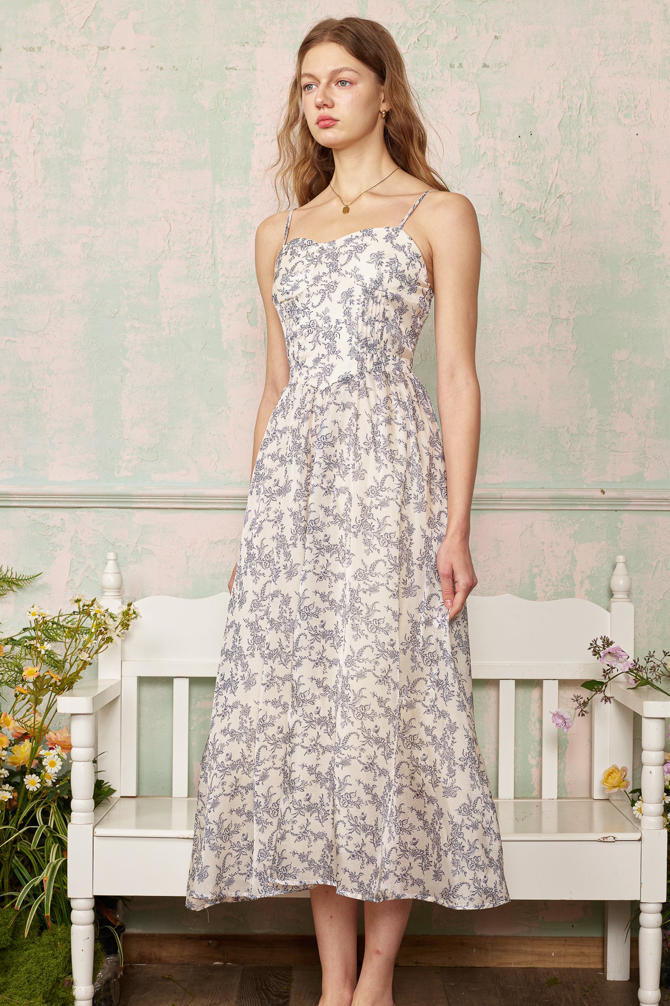 RP2860 - Tea Time Toile Midi Dress (2S-2M-2L)