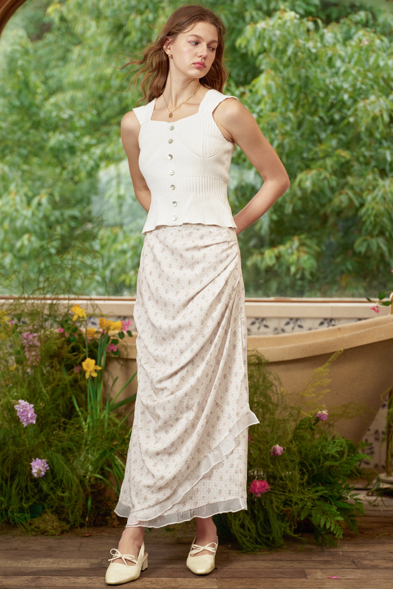RP2838 - Blush Garden Wrap Maxi Skirt (2S-2M-2L)