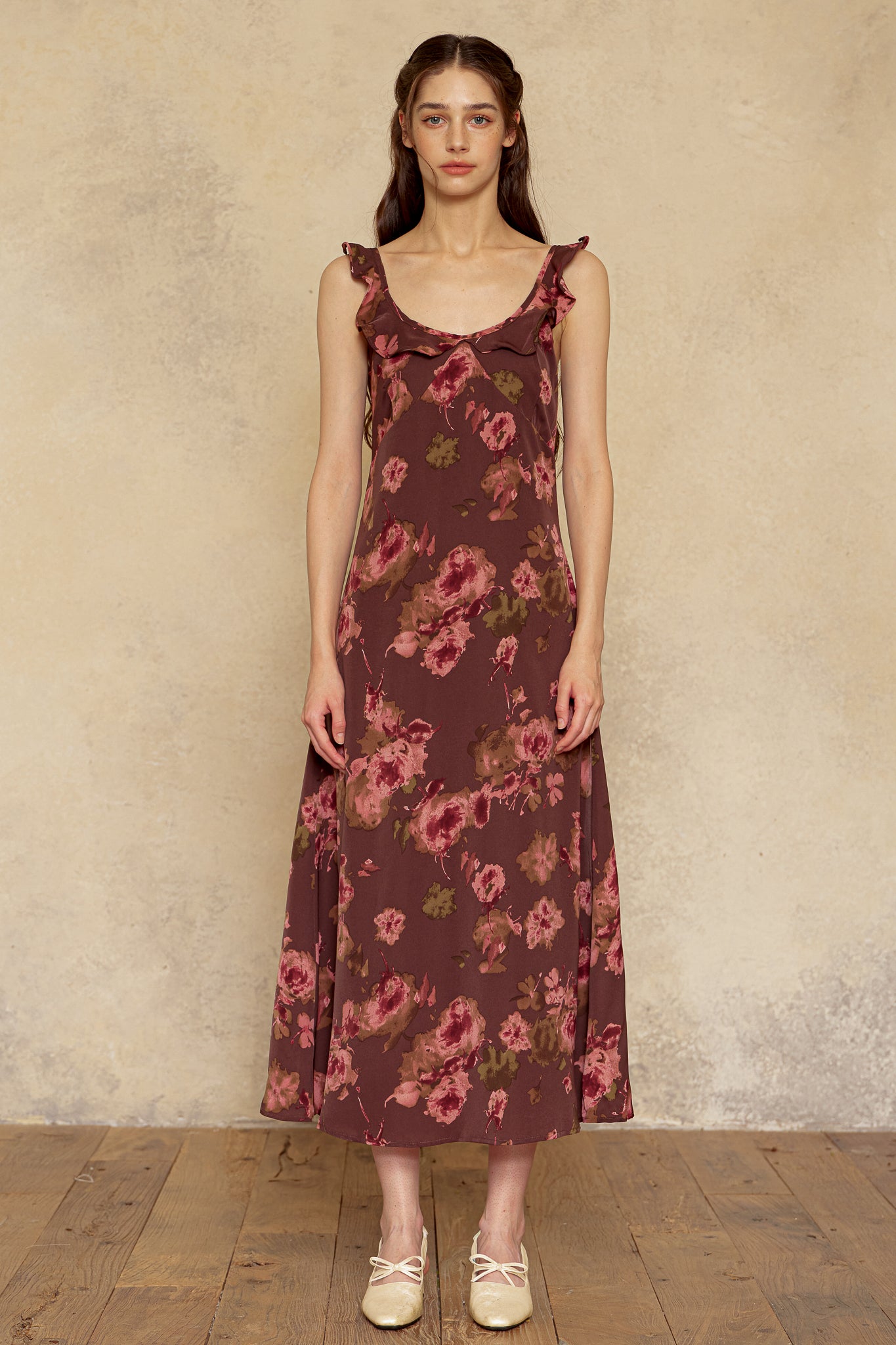 RP2946 - Rosy Mocha Slip Dress (2S-2M-2L)
