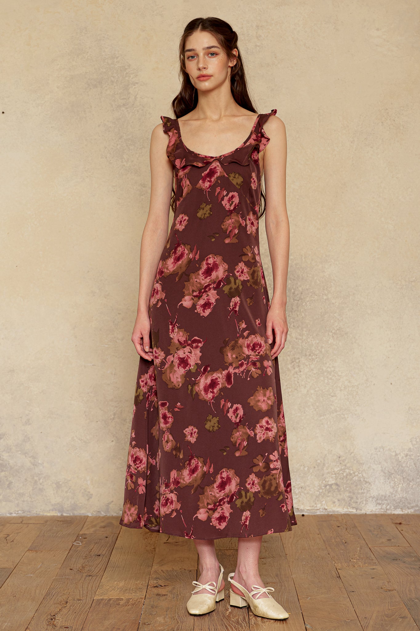 RP2946 - Rosy Mocha Slip Dress (2S-2M-2L)