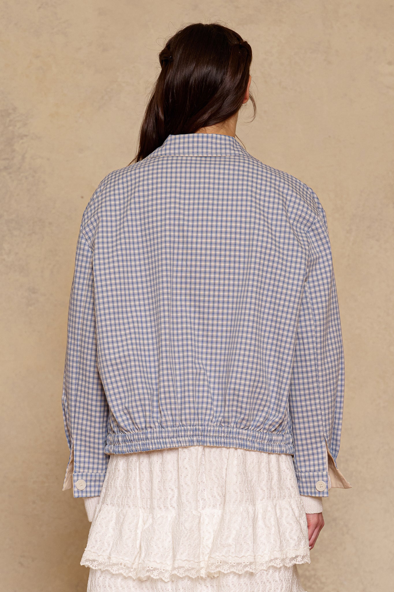 testRP3020 - Reversible Gingham Ruffle Jacket (2S-2M-2L)
