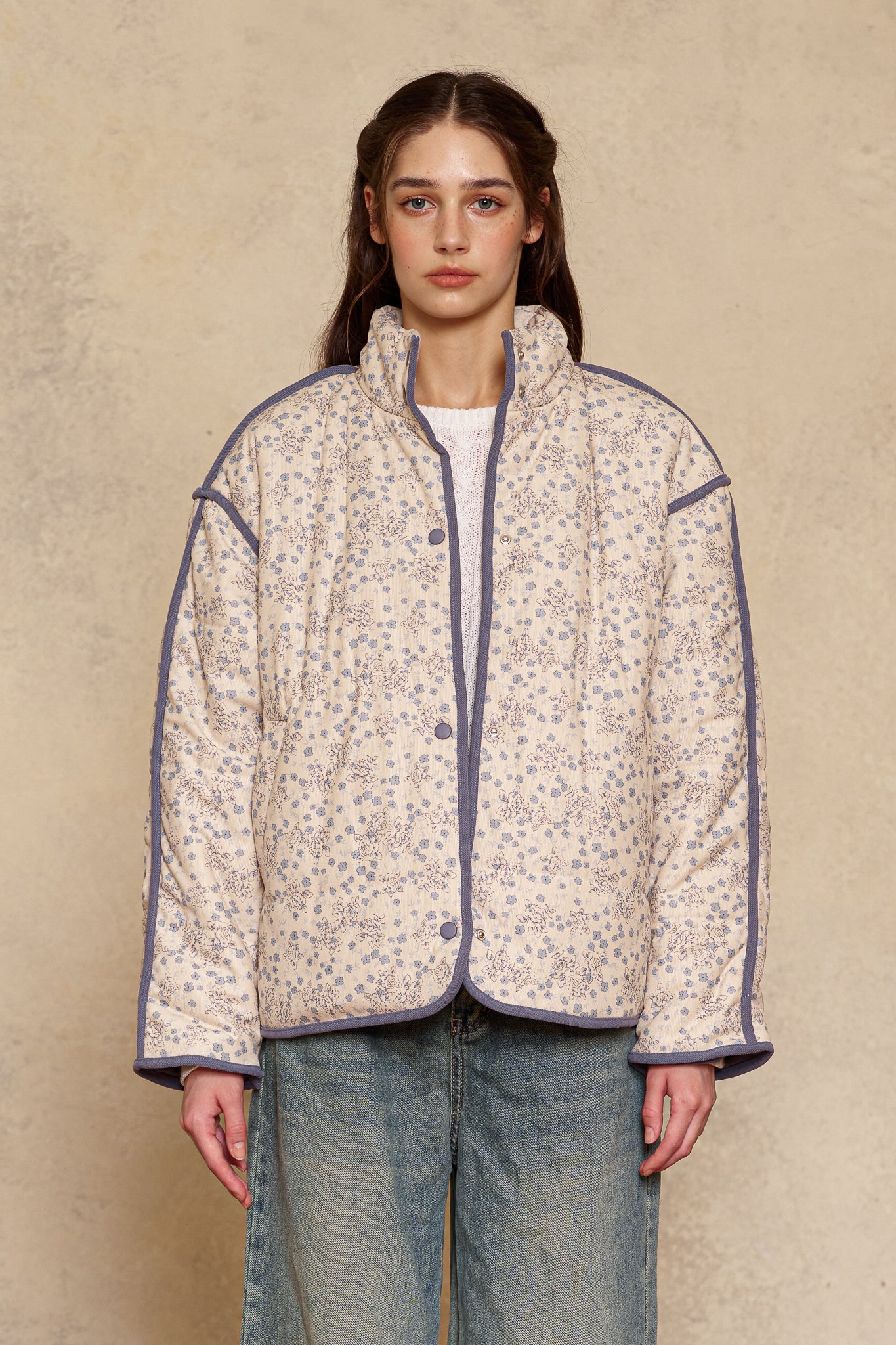RP2960 - Blue Border Blossom Puffer (2S-2M-2L)