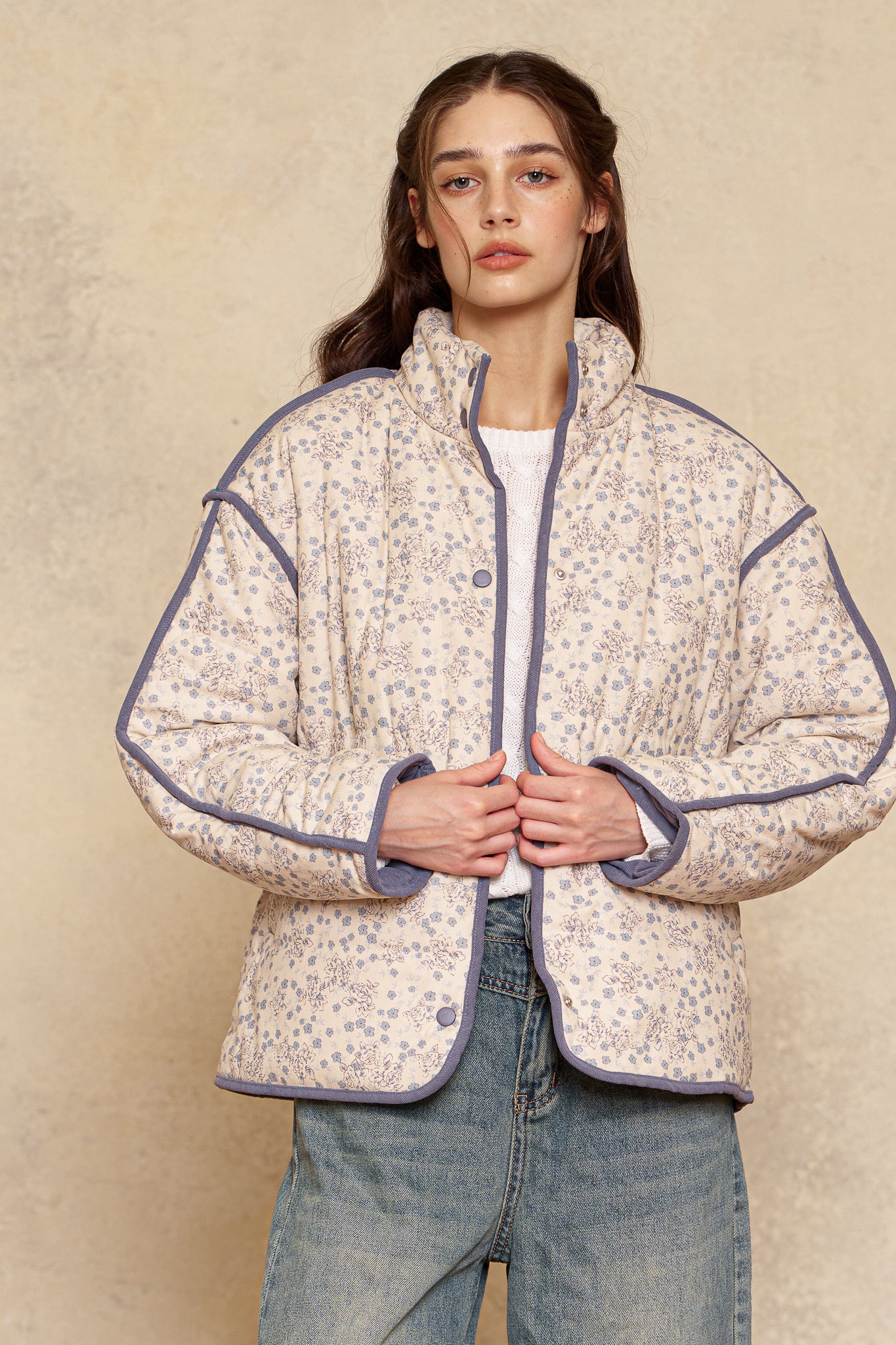 RP2960 - Blue Border Blossom Puffer (2S-2M-2L)