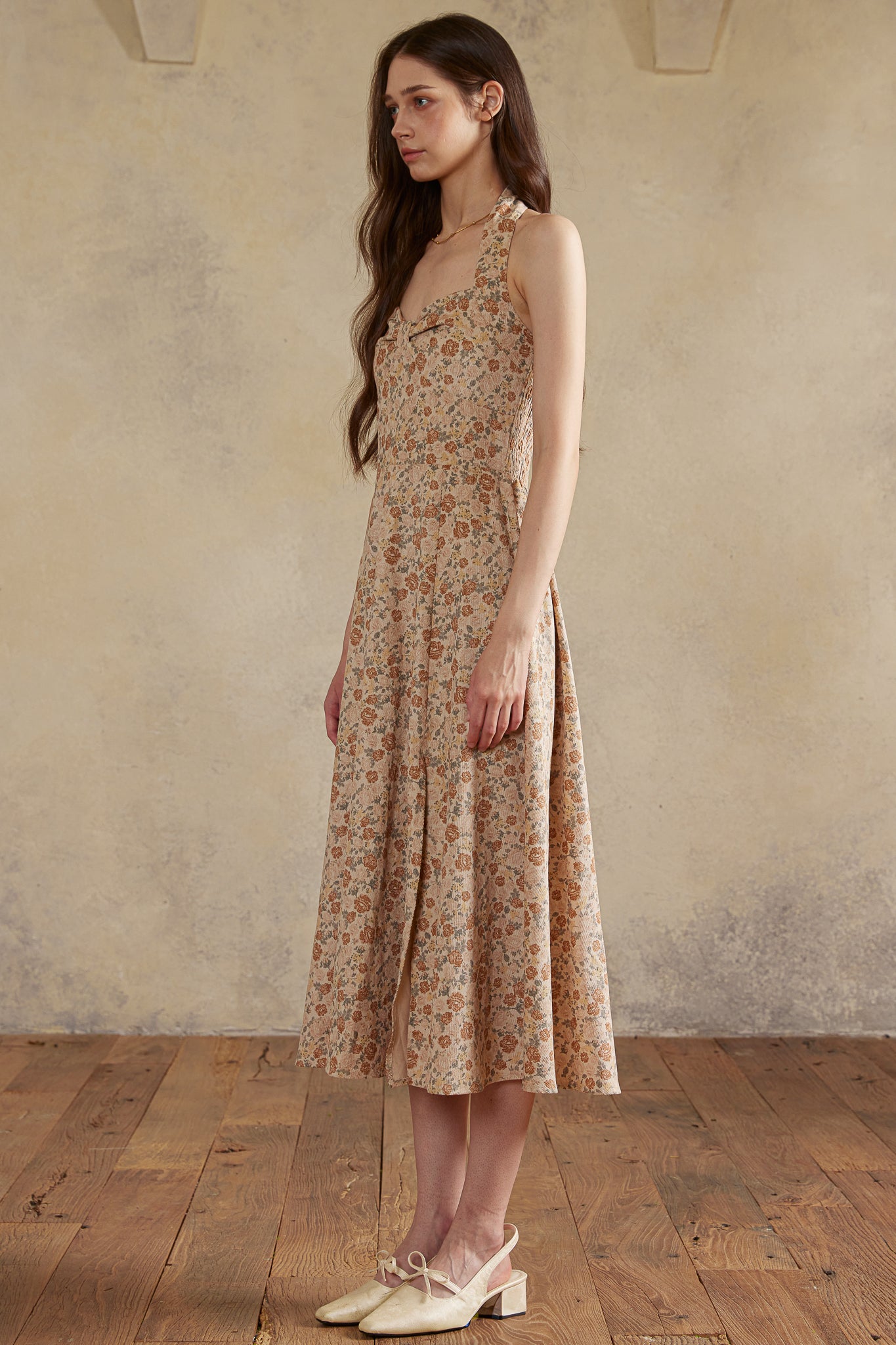 RP2985 - Rose Garden Corduroy Halter Dress (2S-2M-2L)