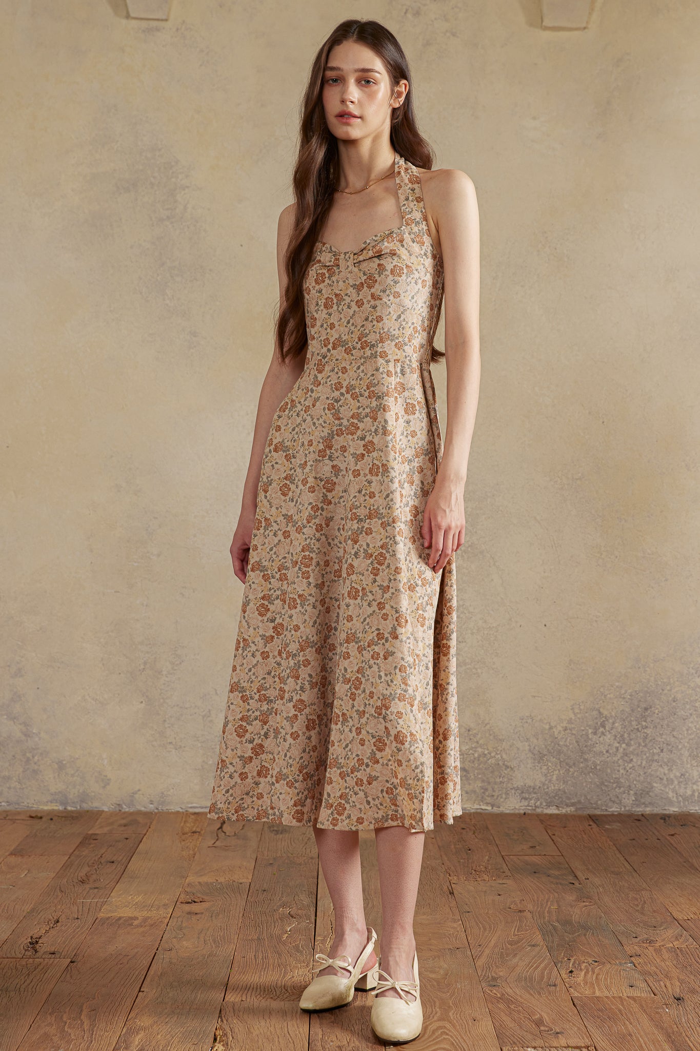 RP2985 - Rose Garden Corduroy Halter Dress (2S-2M-2L)