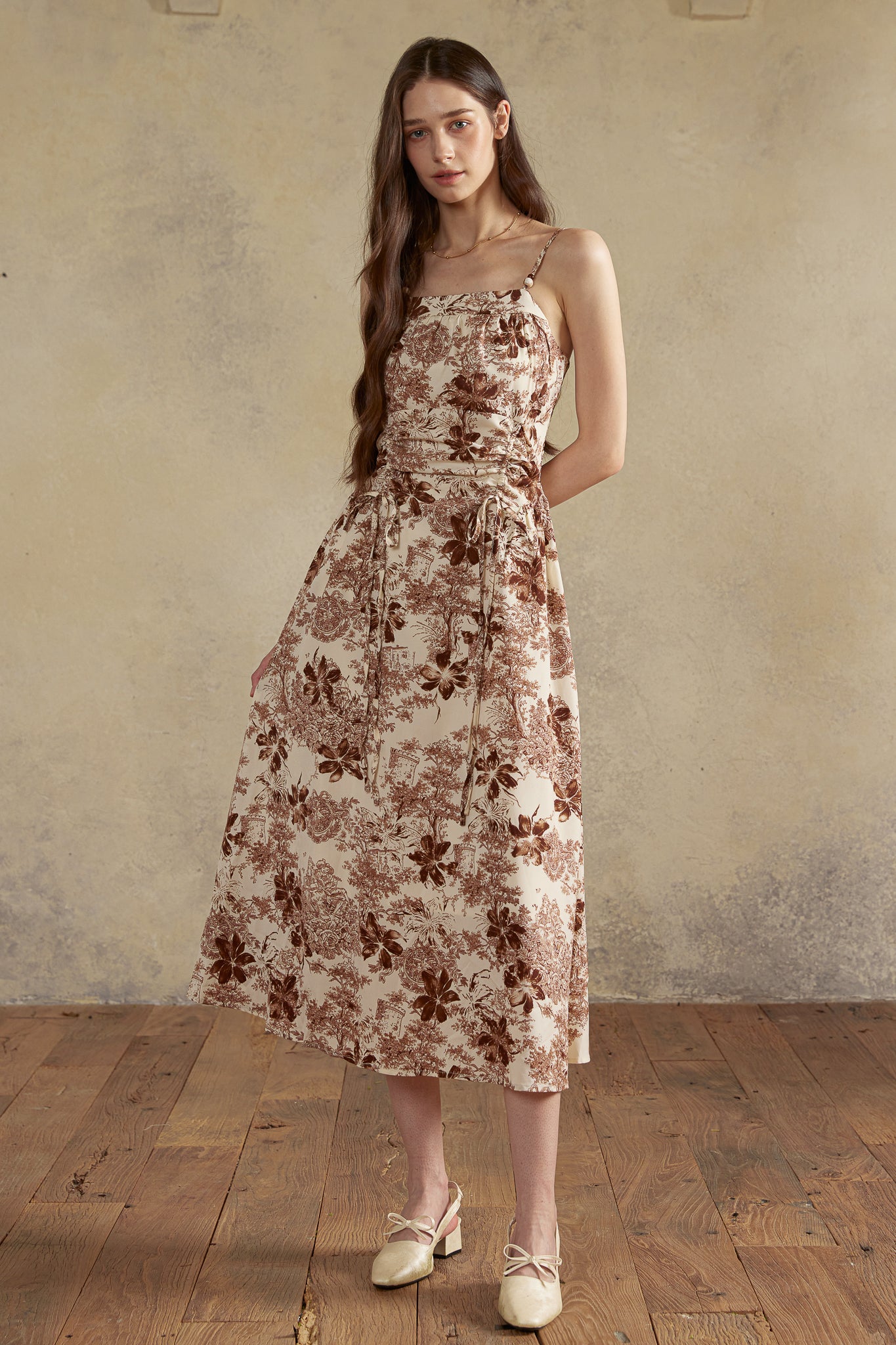 RP2926 - Sepia Garden Toile Dress (2S-2M-2L)